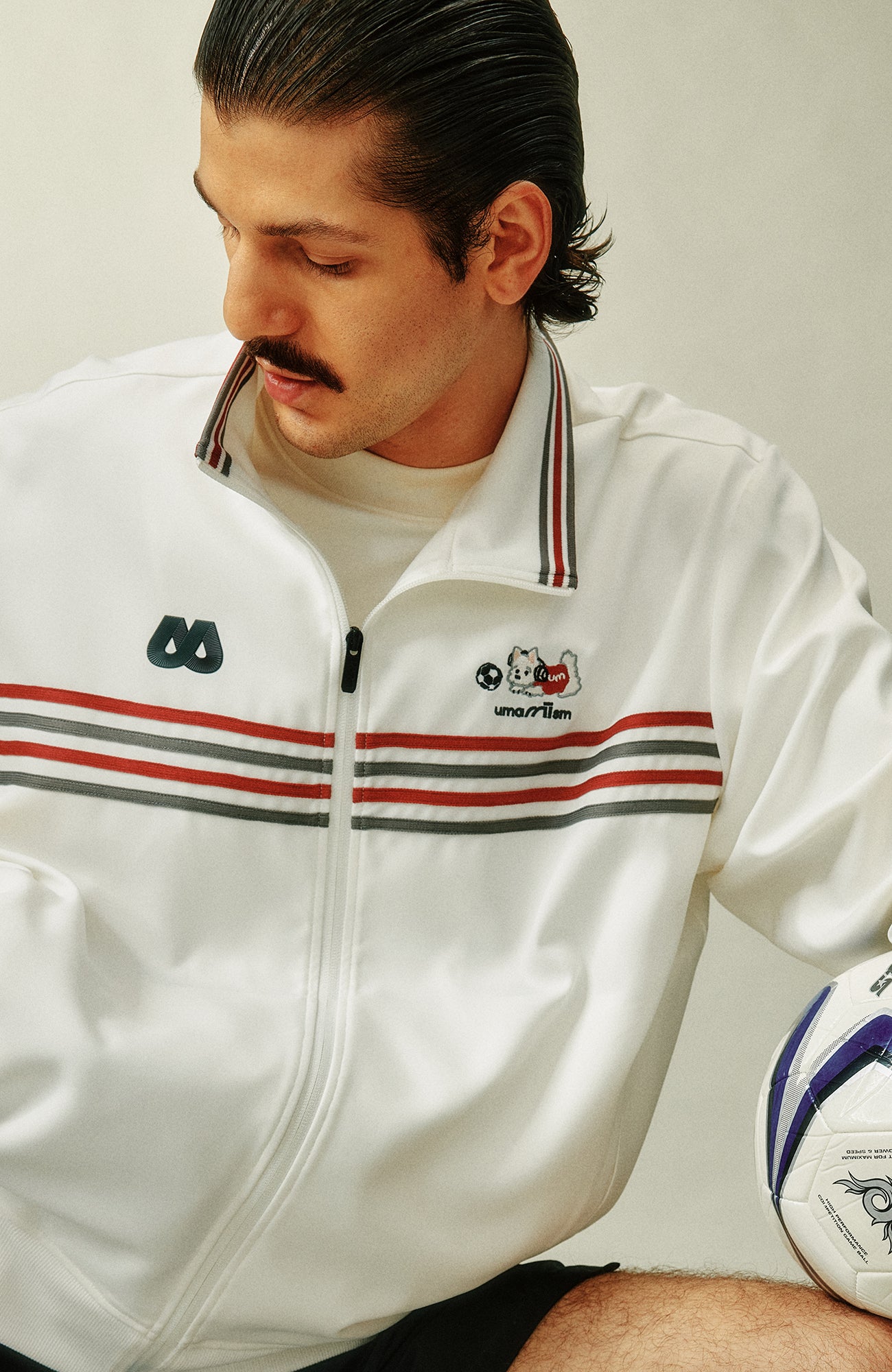 UMAMIISM Retro Striped Track Jacket, premium urban and streetwear designers apparel on PROJECTISR.com, UMAMIISM