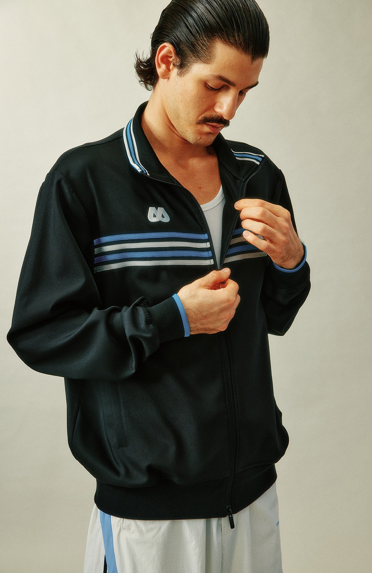 UMAMIISM Retro Striped Track Jacket, premium urban and streetwear designers apparel on PROJECTISR.com, UMAMIISM