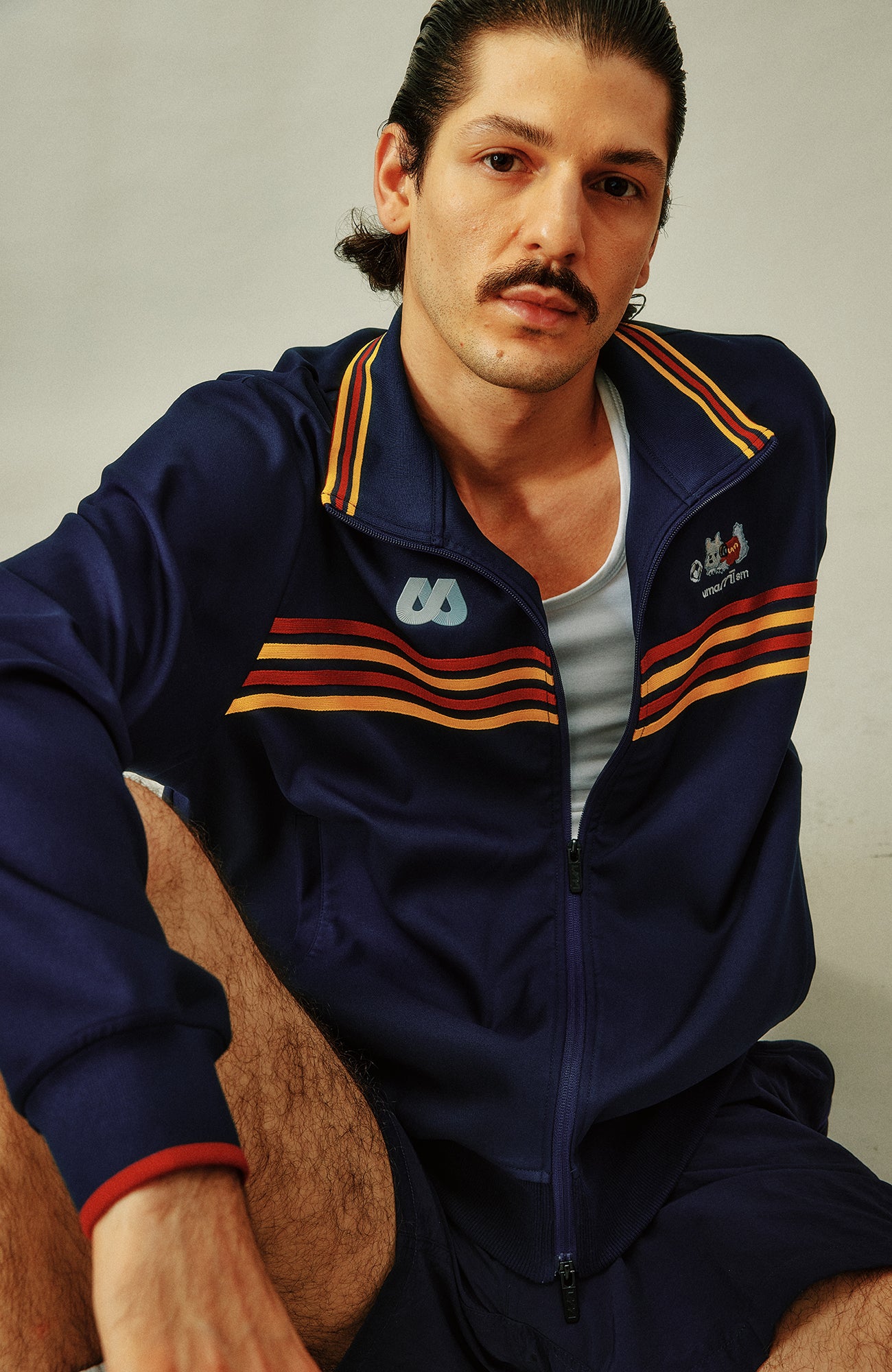 UMAMIISM Retro Striped Track Jacket, premium urban and streetwear designers apparel on PROJECTISR.com, UMAMIISM