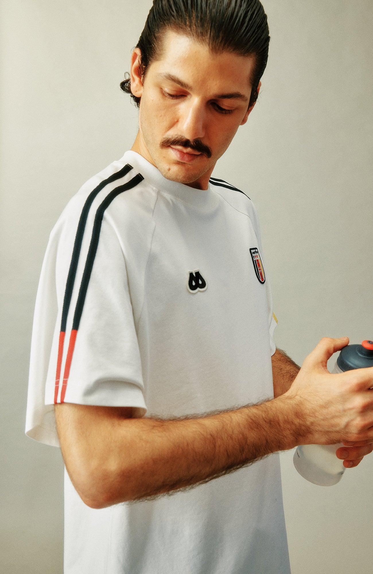 UMAMIISM Contrast Stripe Jersey Tee, premium urban and streetwear designers apparel on PROJECTISR.com, UMAMIISM
