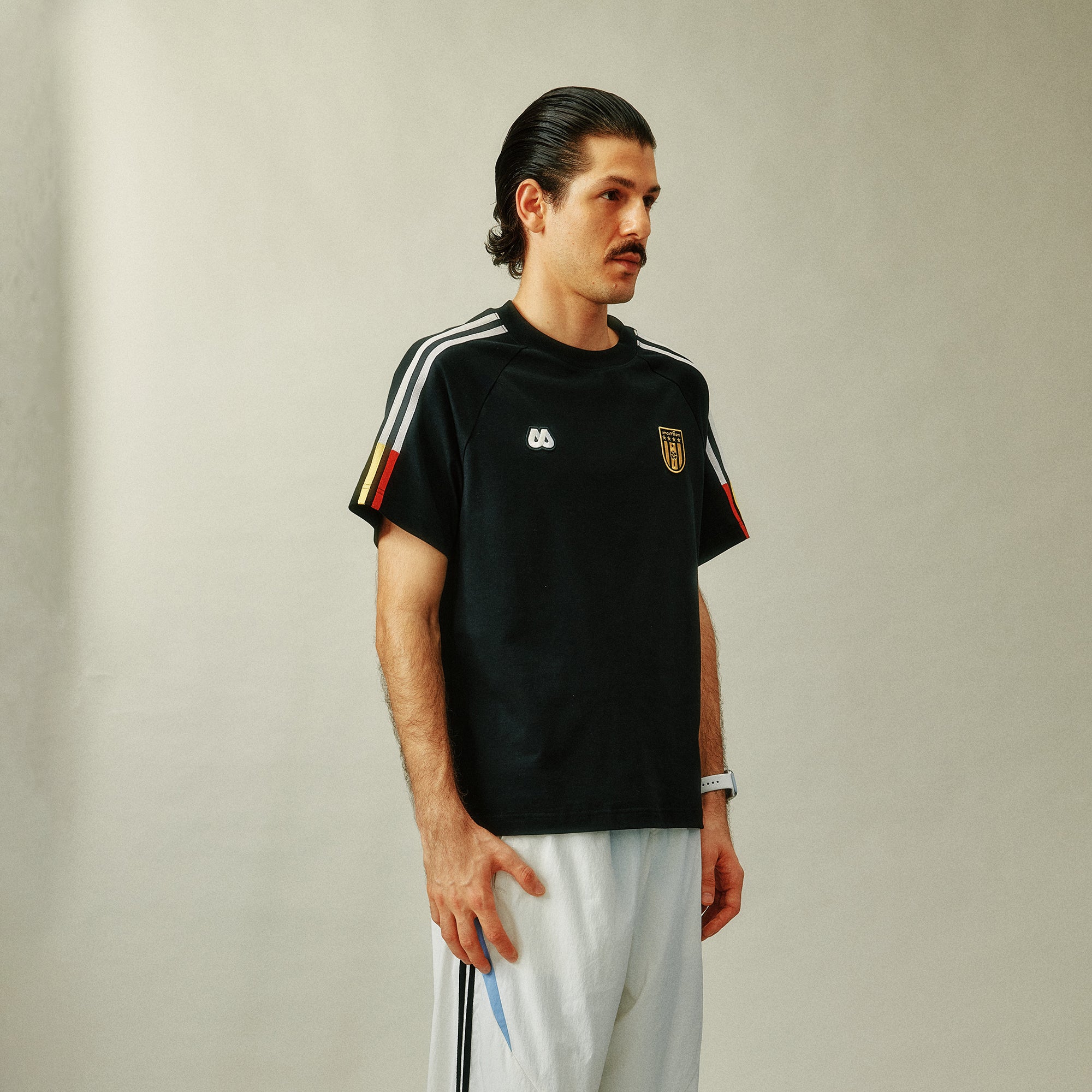 UMAMIISM Contrast Stripe Jersey Tee, premium urban and streetwear designers apparel on PROJECTISR.com, UMAMIISM