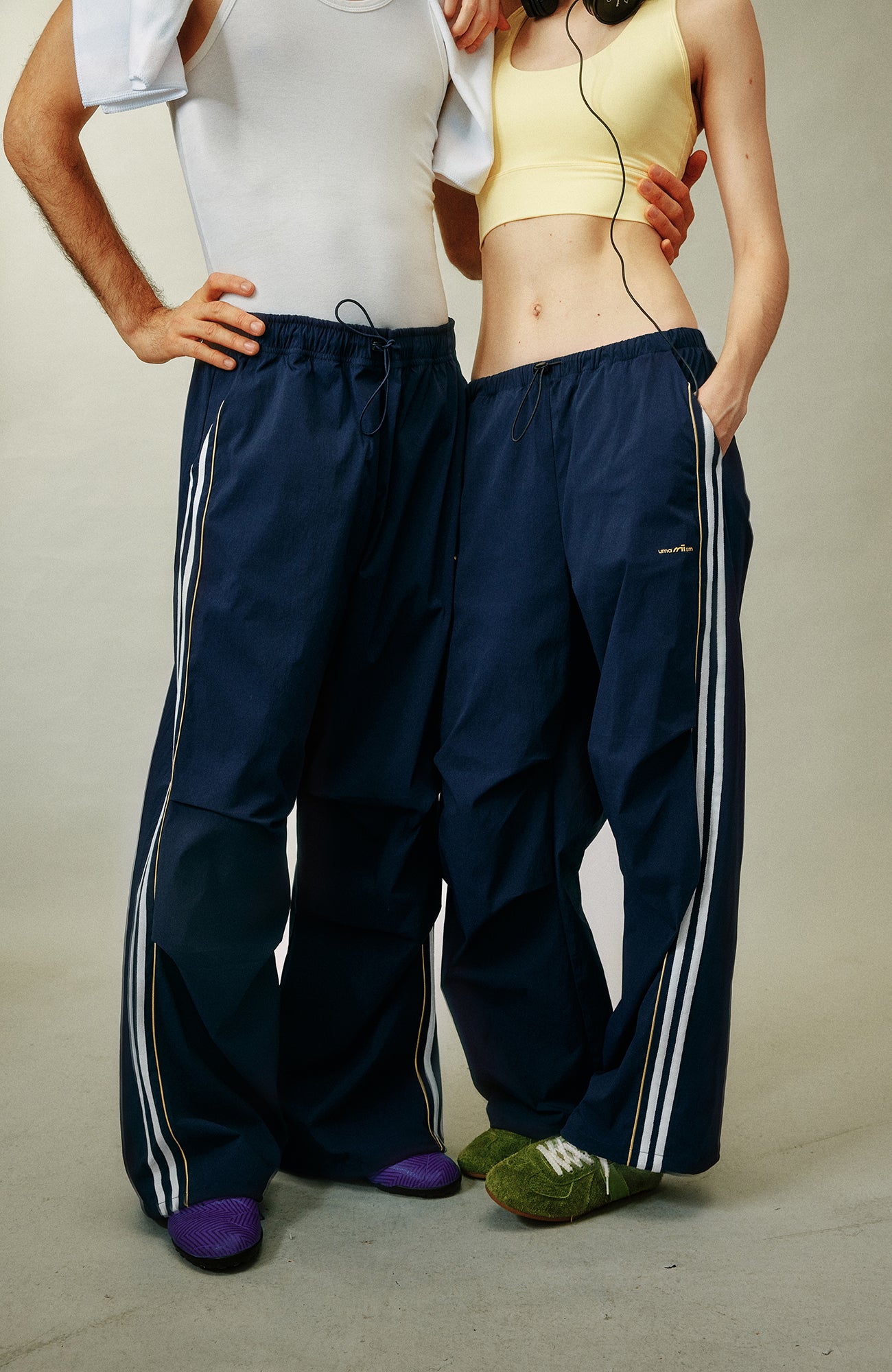 UMAMIISM Striped Quick-Dry Track Pants, premium urban and streetwear designers apparel on PROJECTISR.com, UMAMIISM