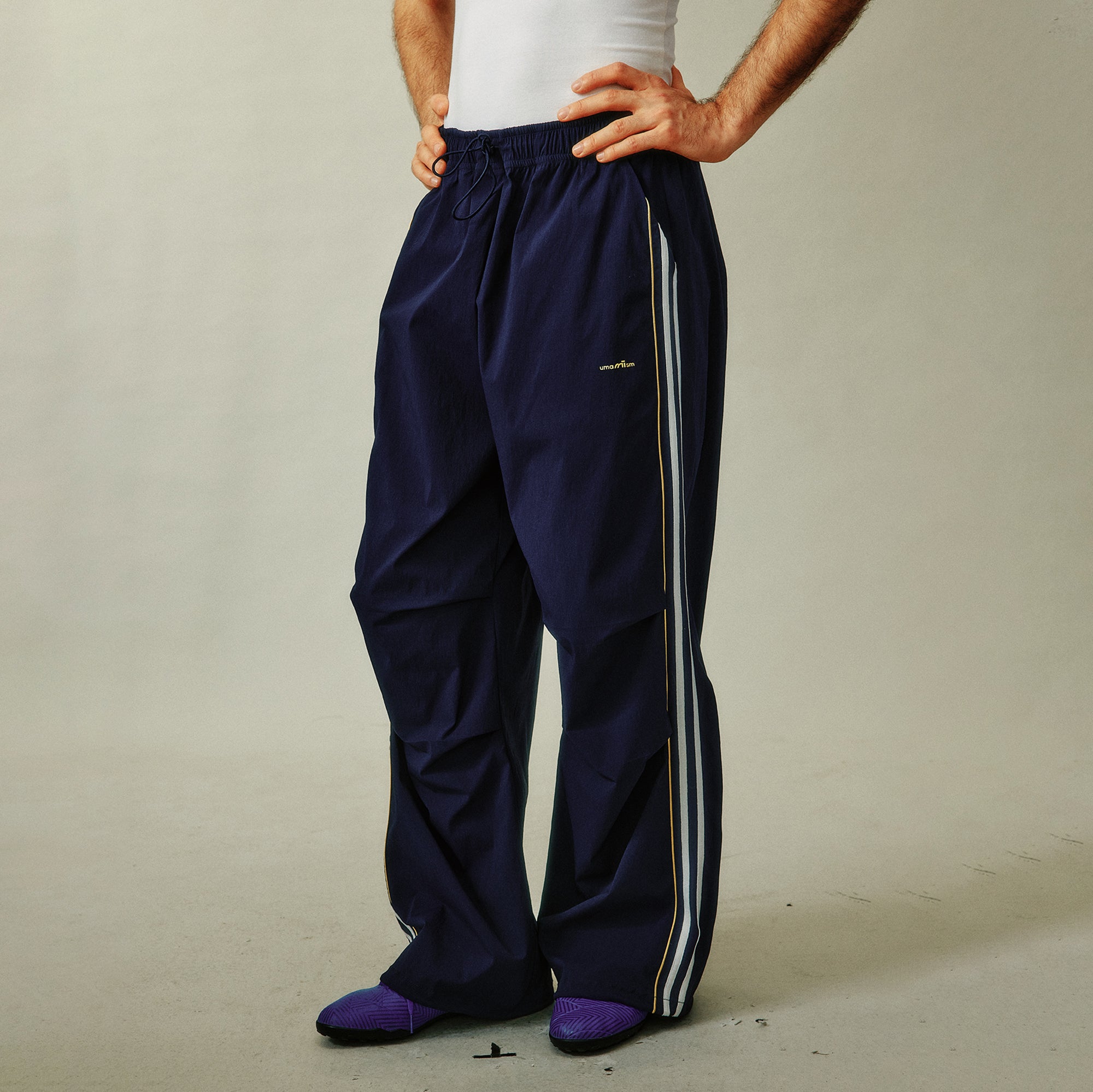 UMAMIISM Striped Drawstring Quick-Dry Track Pants, premium urban and streetwear designers apparel on PROJECTISR.com, UMAMIISM