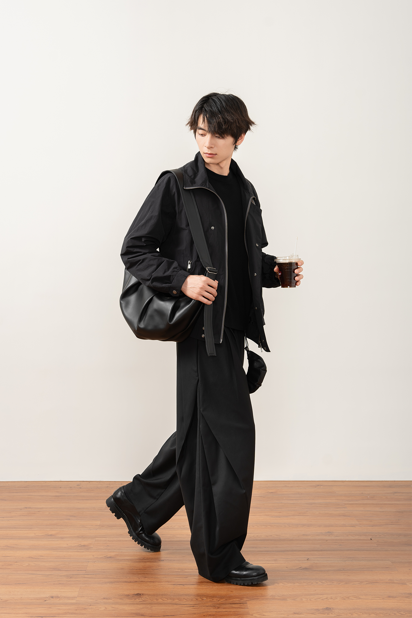 MOITIEDEPETALE Layered Plaid-Trim Jacket