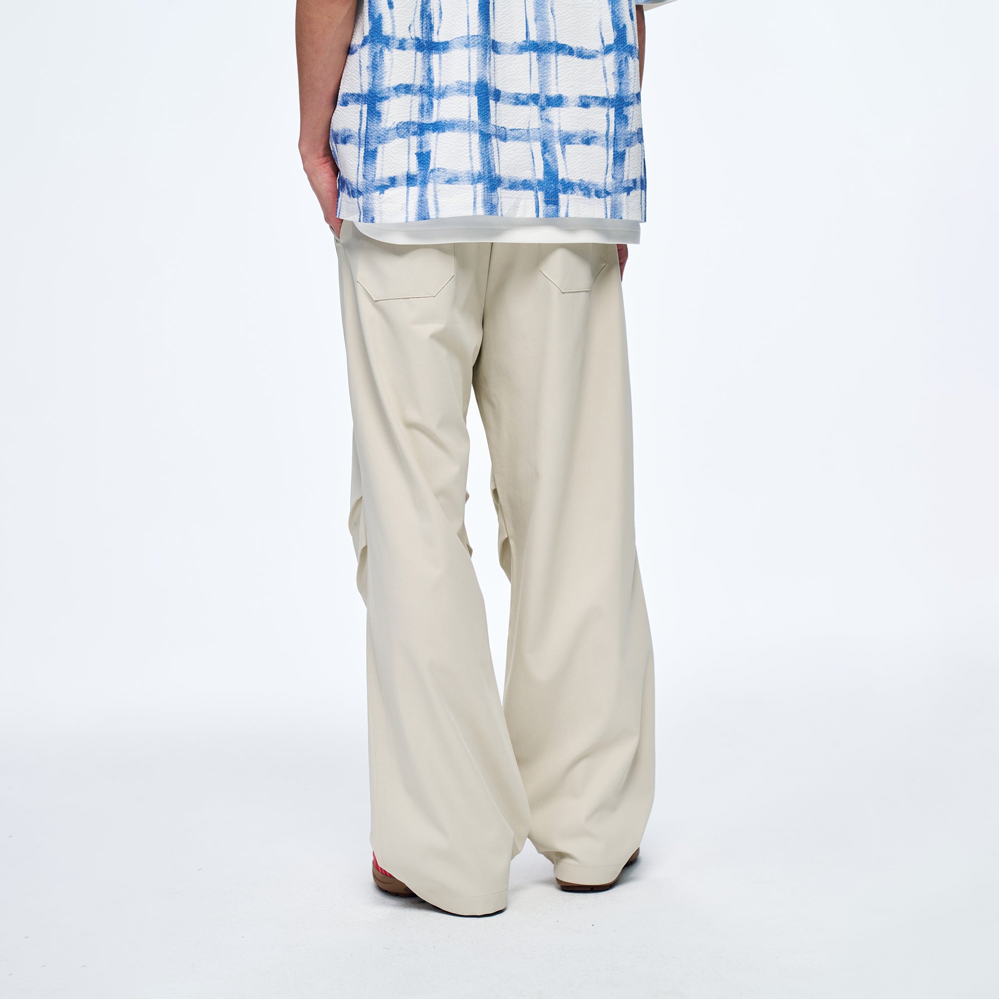 OVERLAPS Easy-Fit Straight-Leg Pants Gray, premium urban and streetwear designers apparel on PROJECTISR.com, OVERLAPS