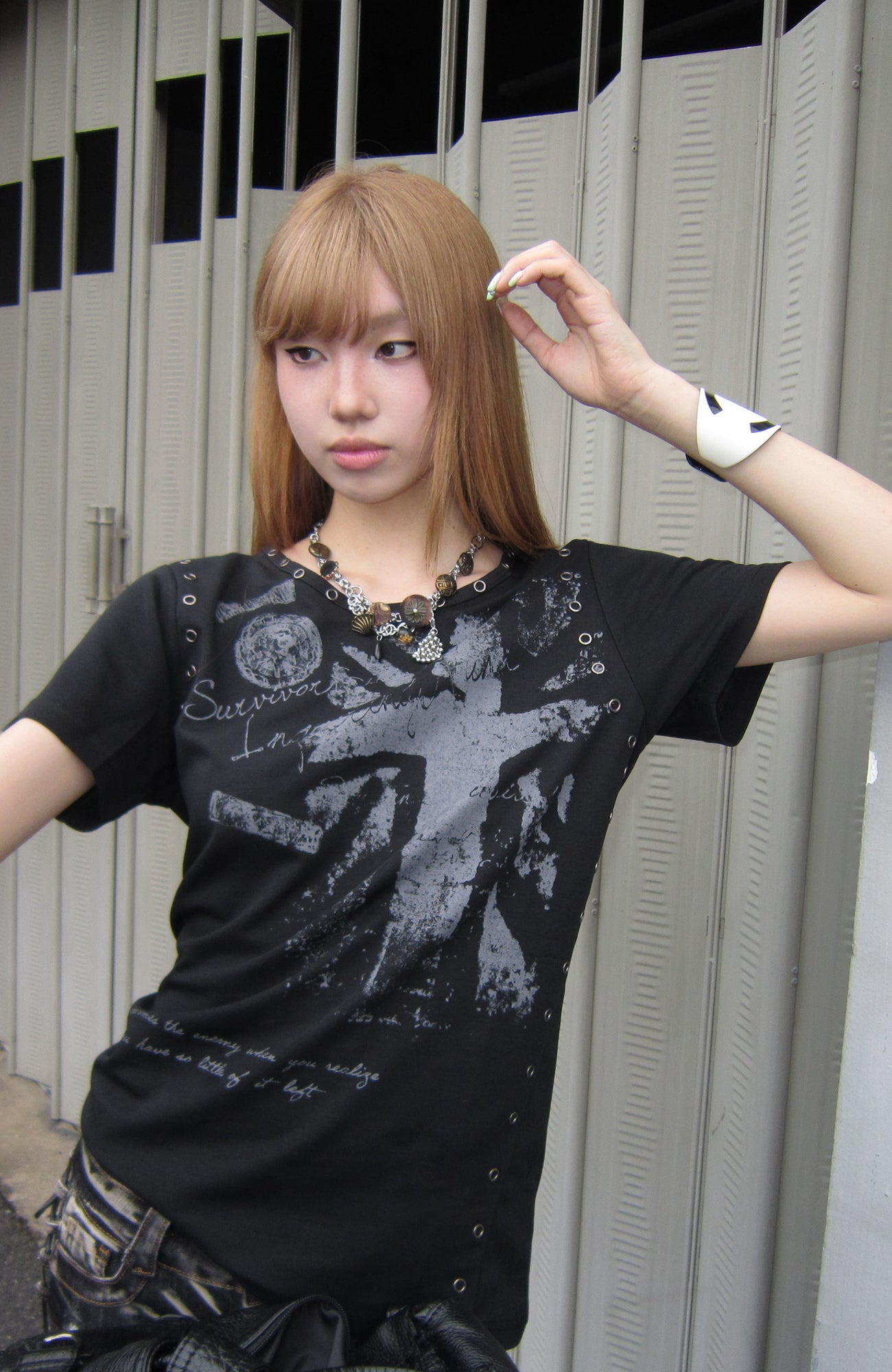 SADSOUP Grommet Graphic Slim Tee