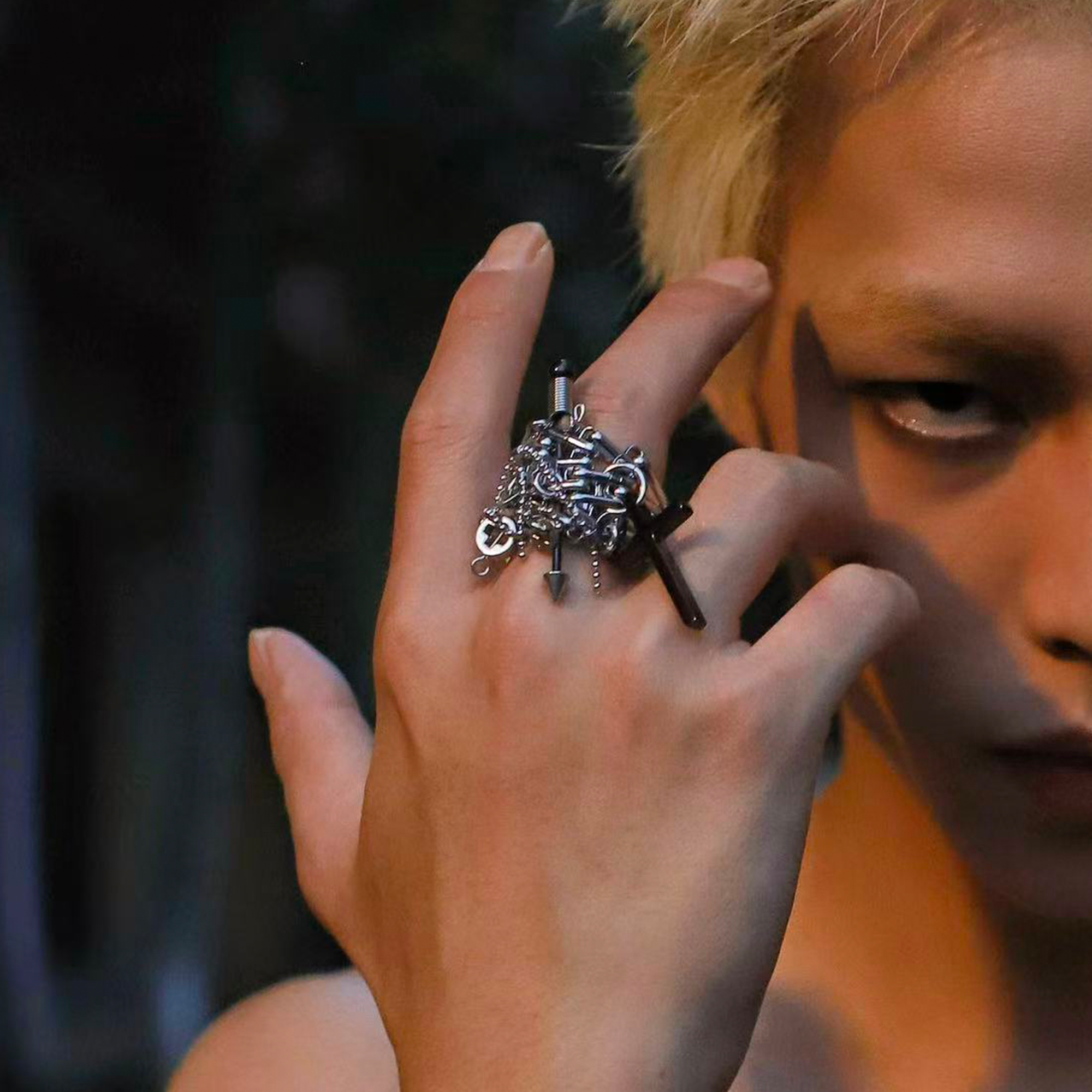 NUNKNOTX Handmade Gothic Cross Ring
