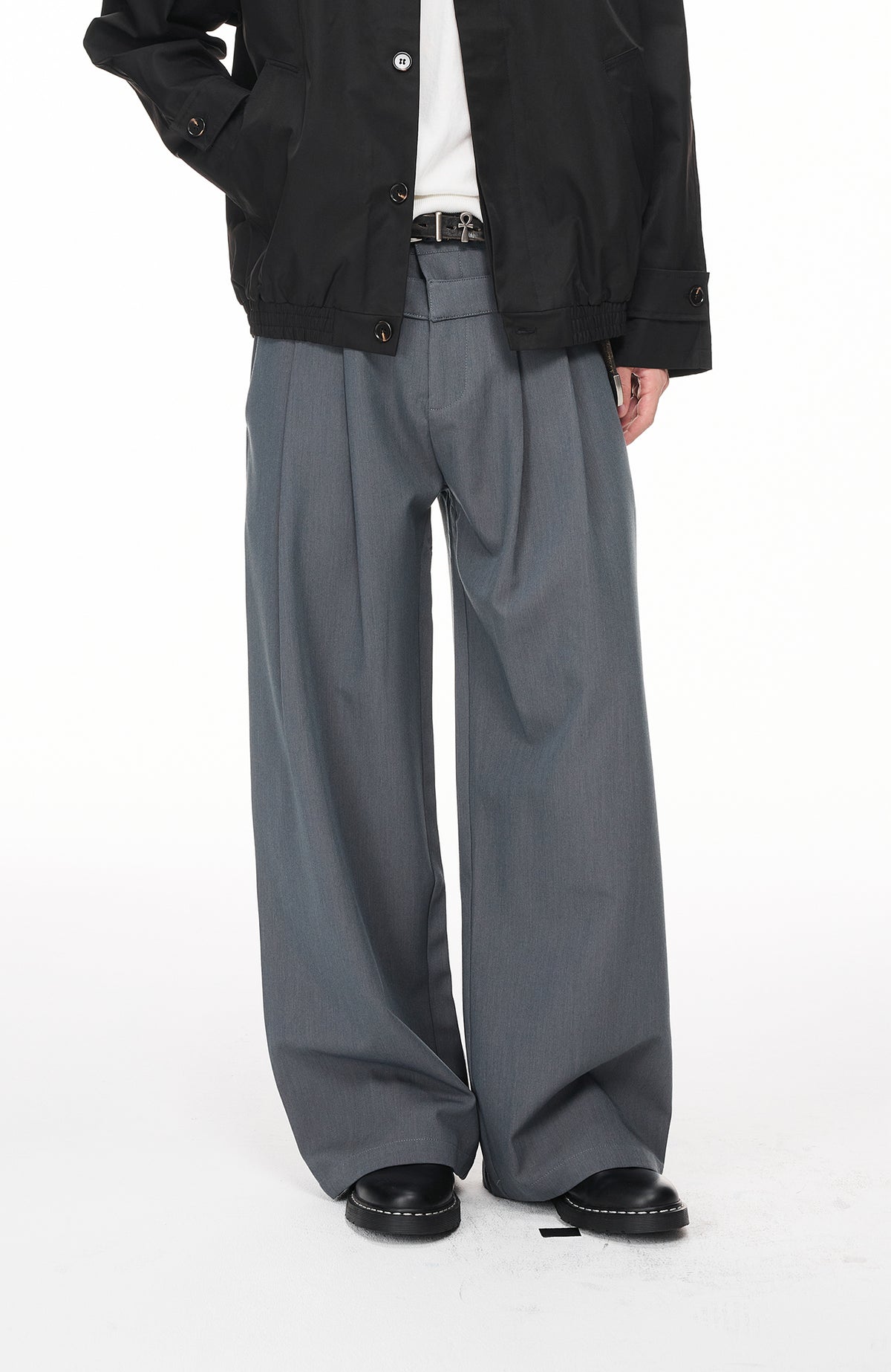BOTANICA Double-Pleat Wide-Leg Trousers