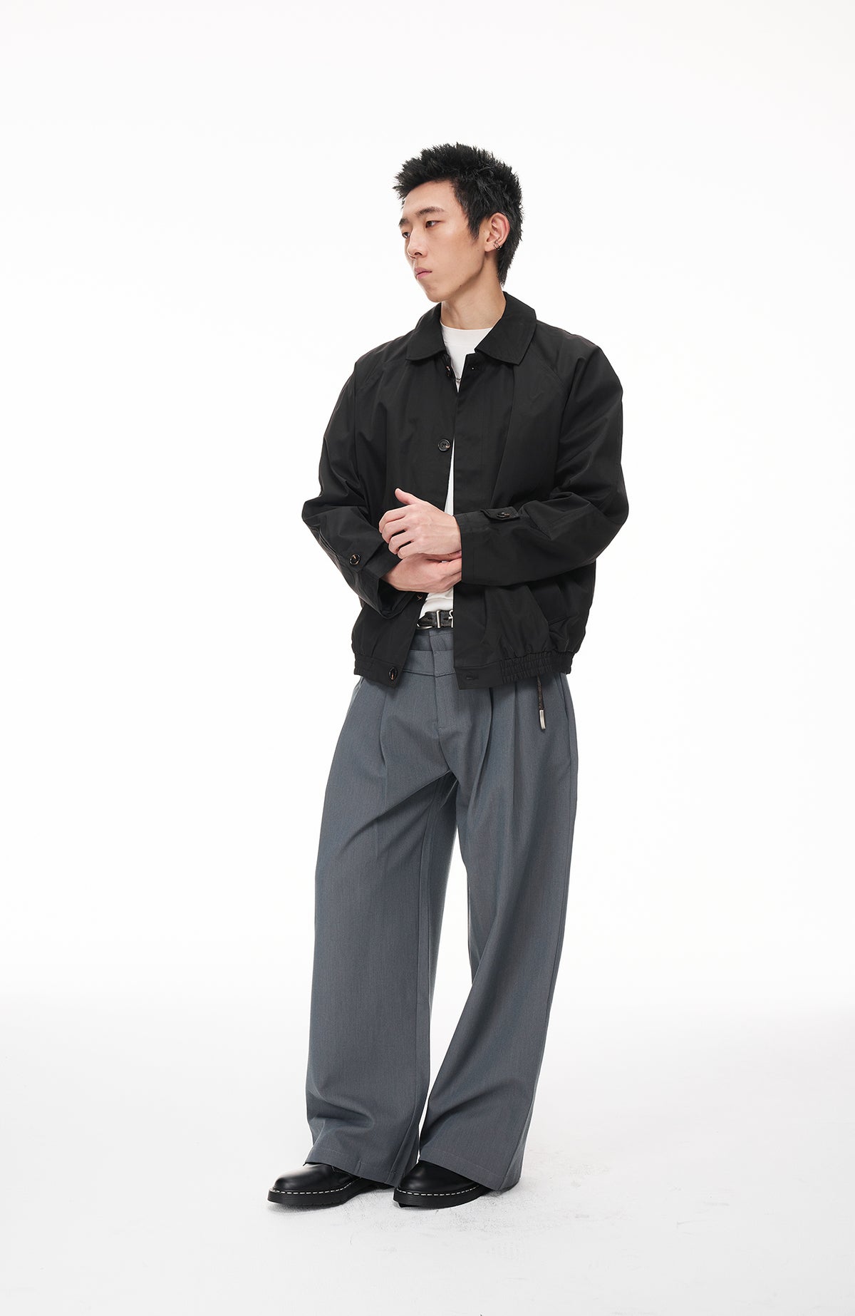 BOTANICA Double-Pleat Wide-Leg Trousers