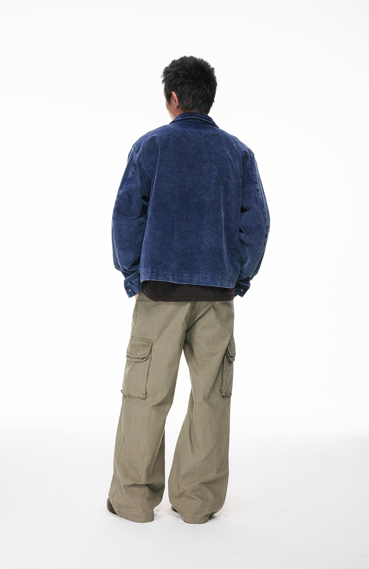 BOTANICA Washed Multi-Pocket Straight-Leg Cargo Jeans