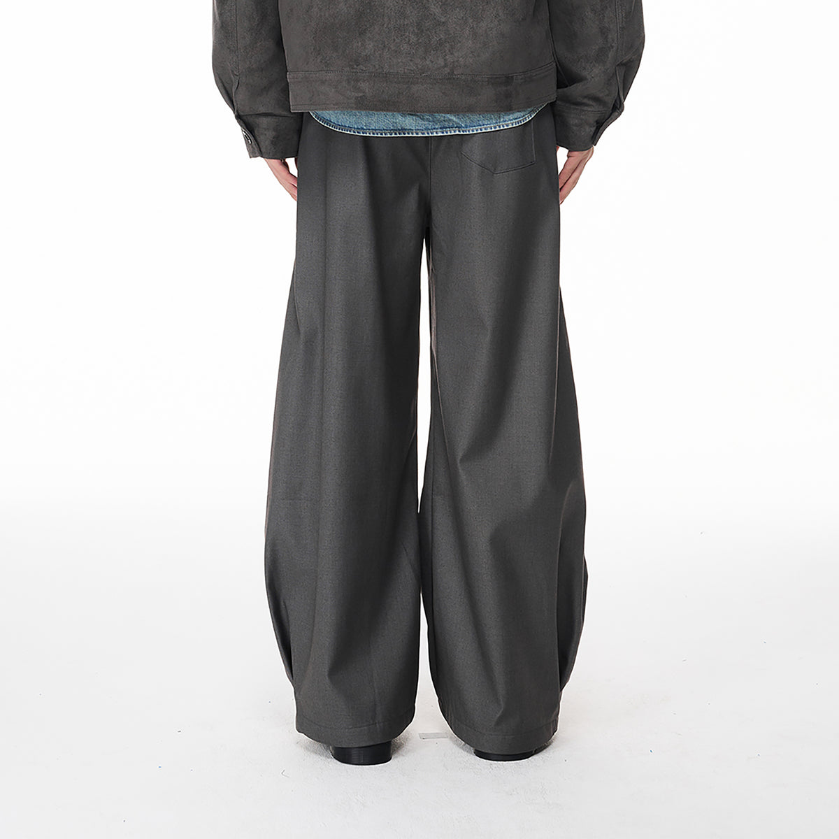 BOTANICA Pleated Curved-Leg Trousers