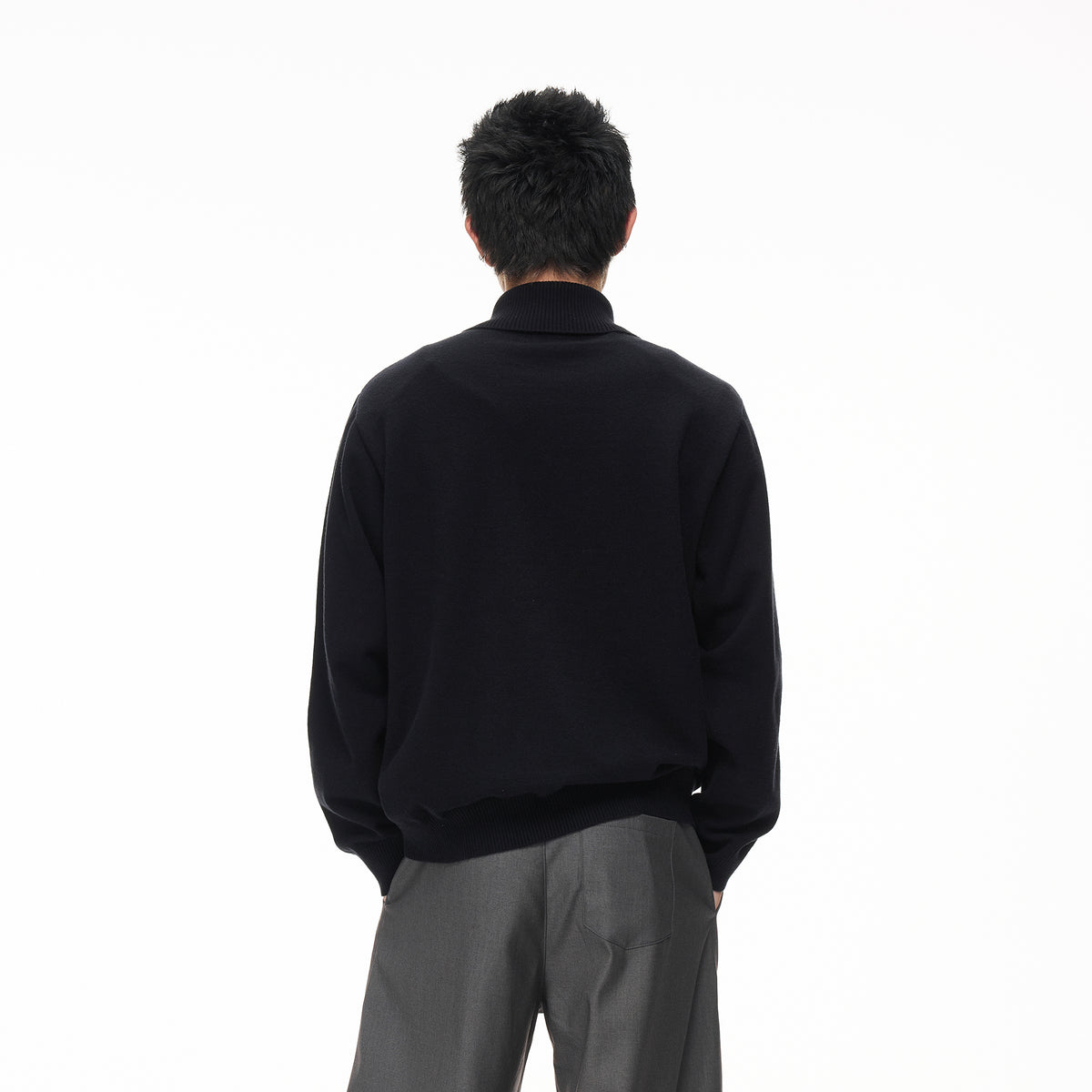 BOTANICA Wool-Blend Slim Turtleneck Sweater