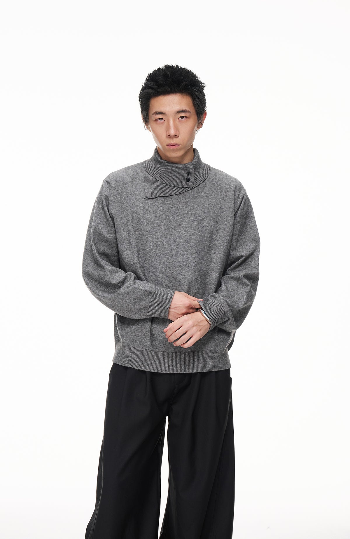 BOTANICA Wool-Blend Slim Turtleneck Sweater