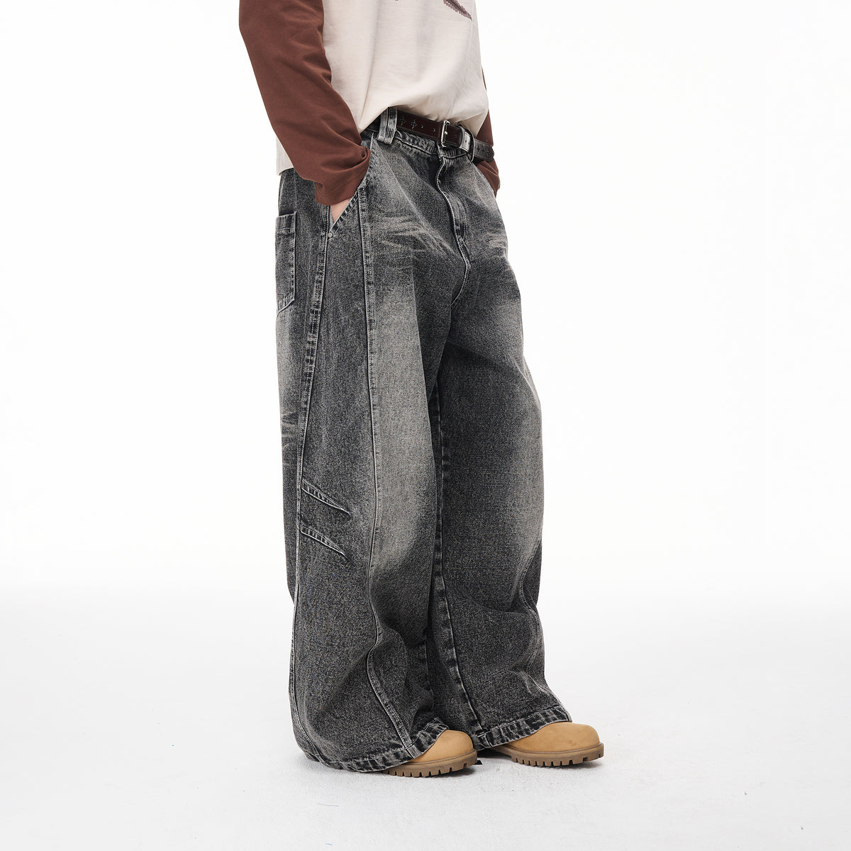BOTANICA Washed Slim-Fit Distressed Jeans