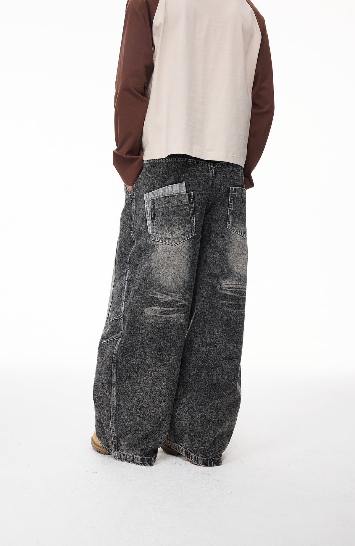 BOTANICA Washed Slim-Fit Distressed Jeans