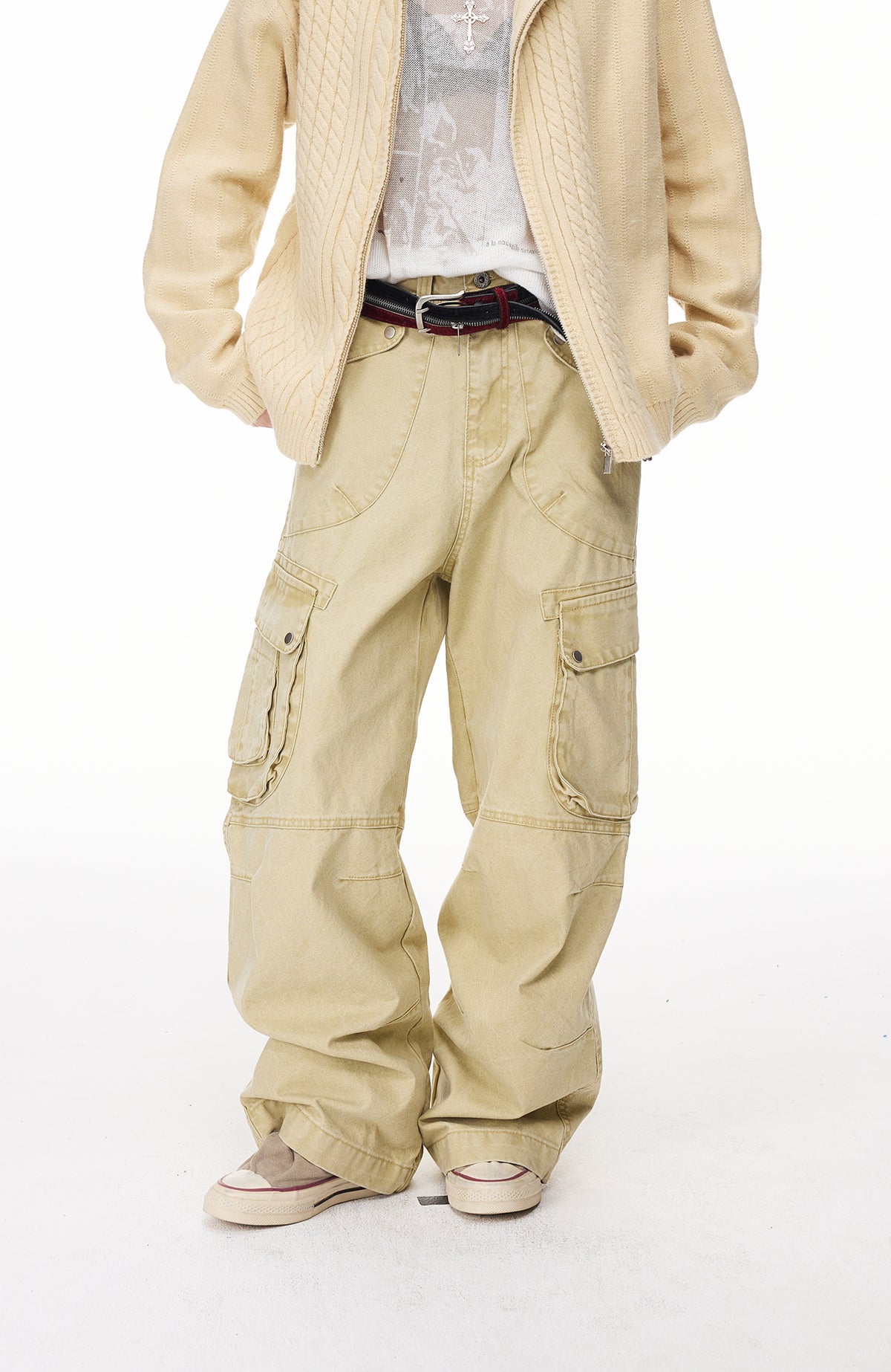 BOTANICA Deconstructed Multi-Pocket Washed Cargo Jeans