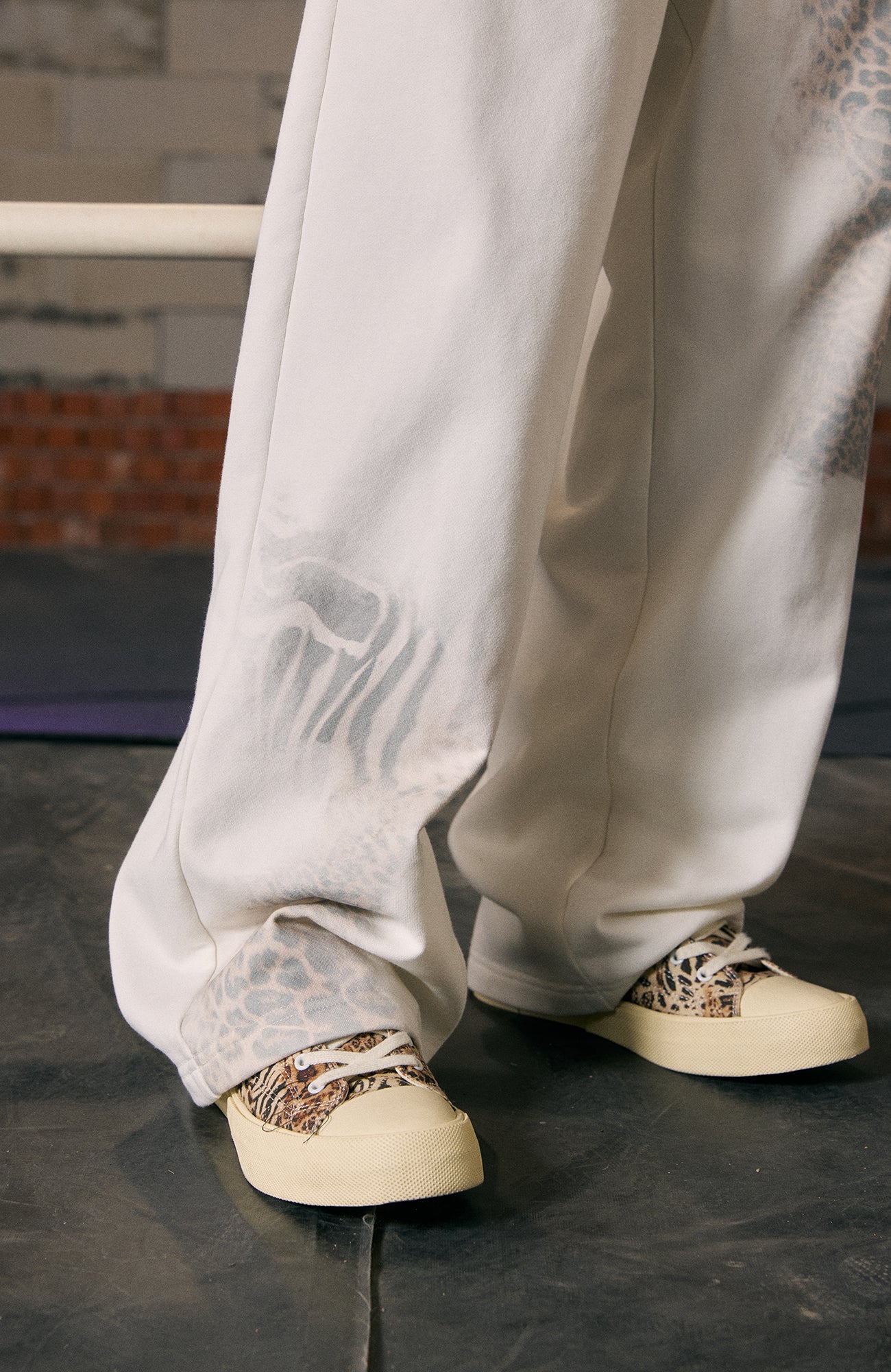 DONSMOKE Zebra-Leopard Graphic Sweatpants, premium urban and streetwear designers apparel on PROJECTISR.com, DONSMOKE