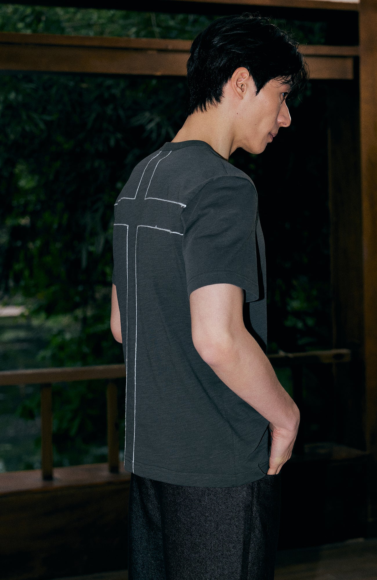 KREATE Cross-Stitch Henley T-Shirt, premium urban and streetwear designers apparel on PROJECTISR.com, KREATE