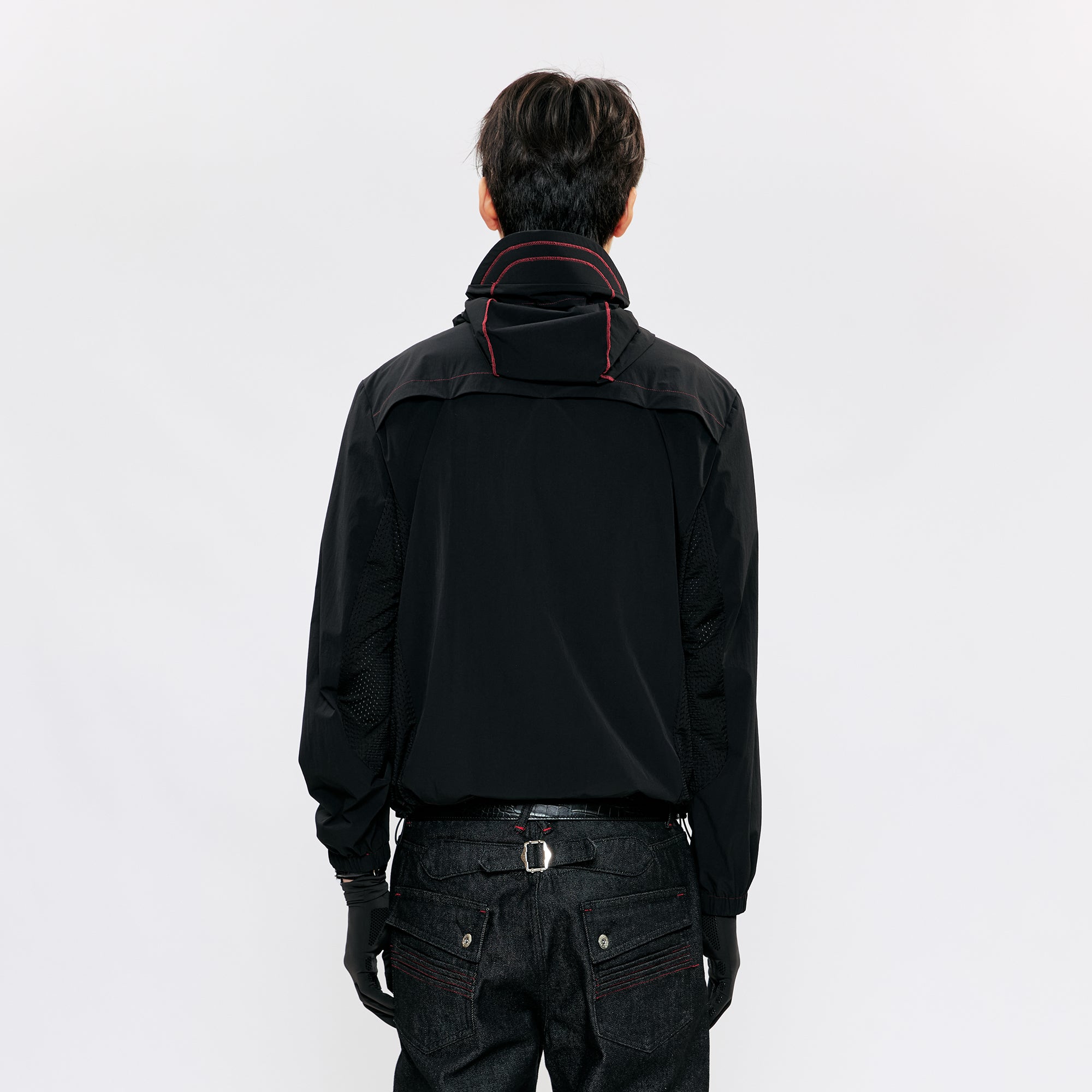 KREATE Asymmetrical Zip-Up UV Hooded Jacket, premium urban and streetwear designers apparel on PROJECTISR.com, KREATE