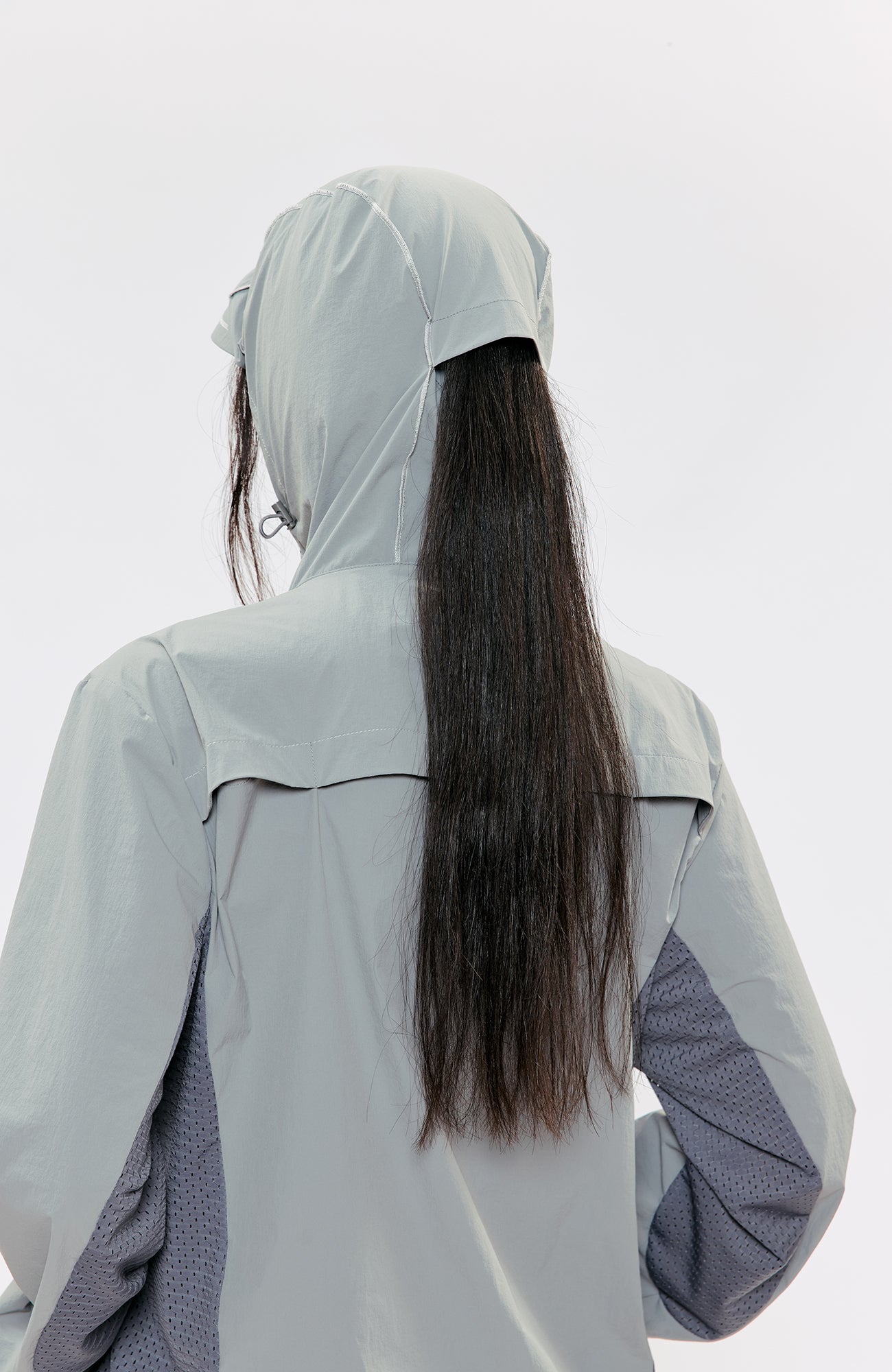 KREATE Asymmetrical Zip-Up UV Hooded Jacket, premium urban and streetwear designers apparel on PROJECTISR.com, KREATE
