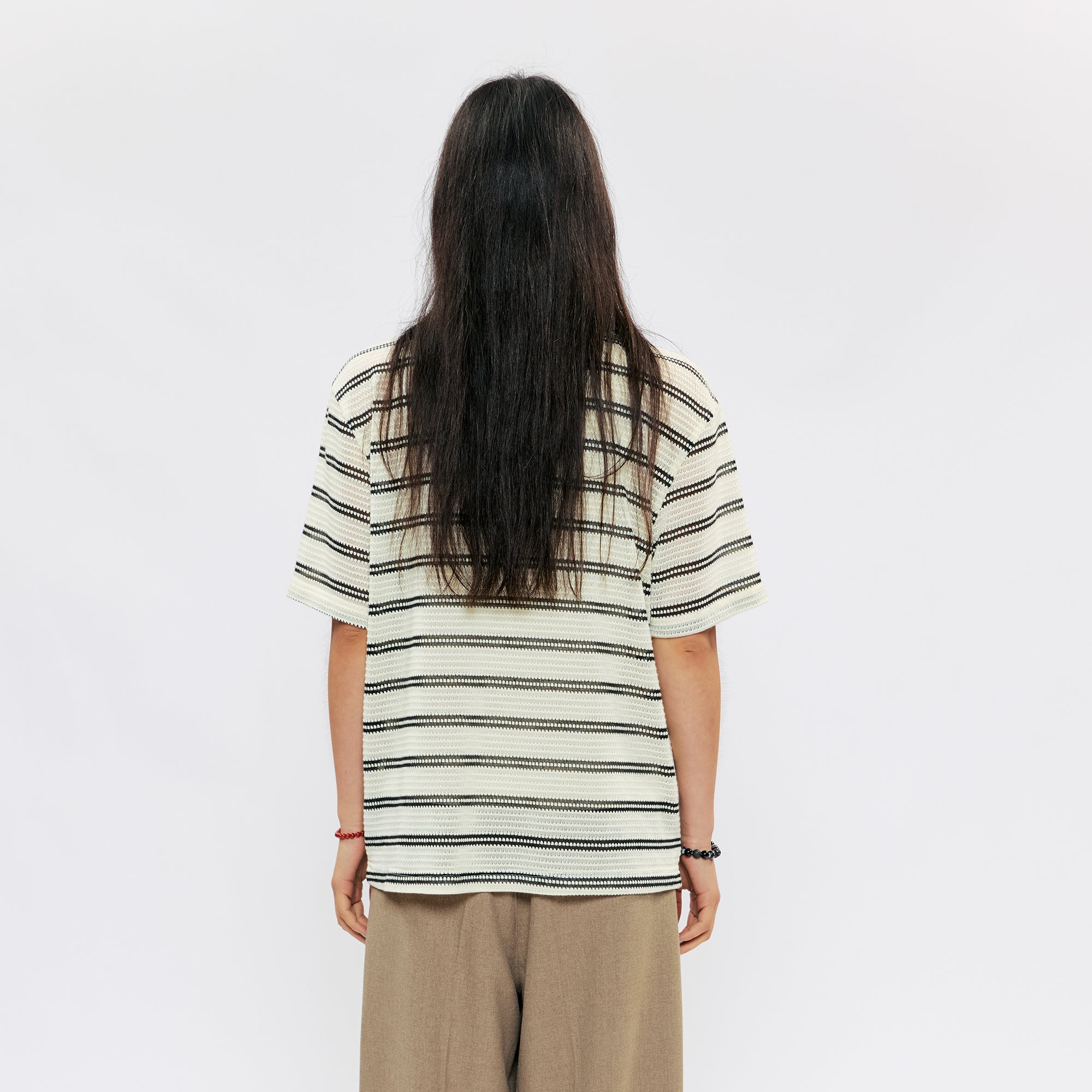 KREATE Stripe Knit Half Shirt, premium urban and streetwear designers apparel on PROJECTISR.com, KREATE