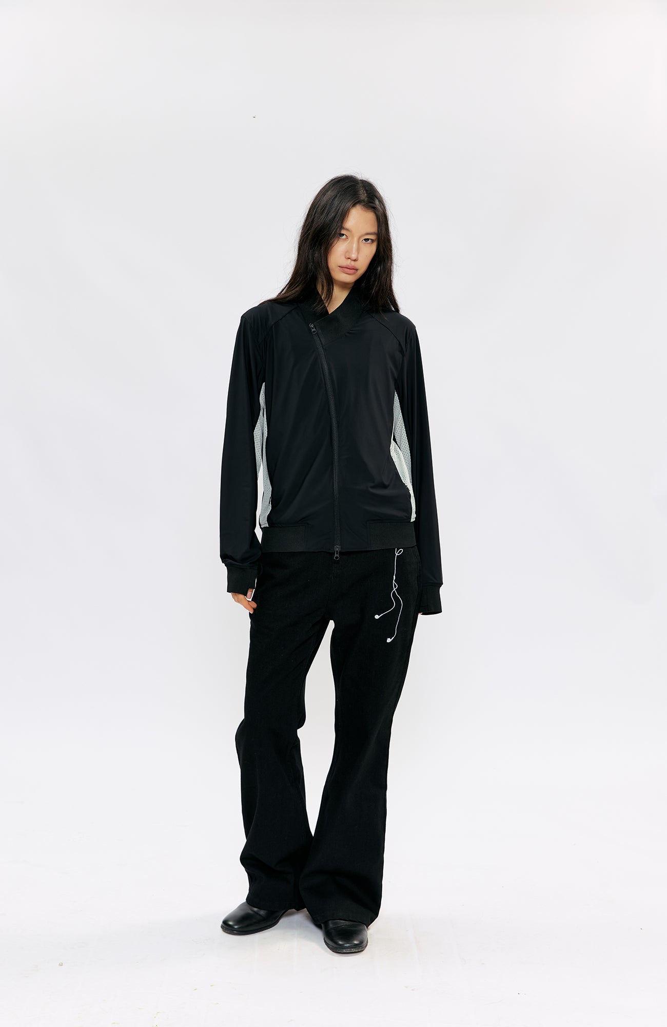 KREATE Asymmetric Zip Slim Sun Shield Jacket, premium urban and streetwear designers apparel on PROJECTISR.com, KREATE