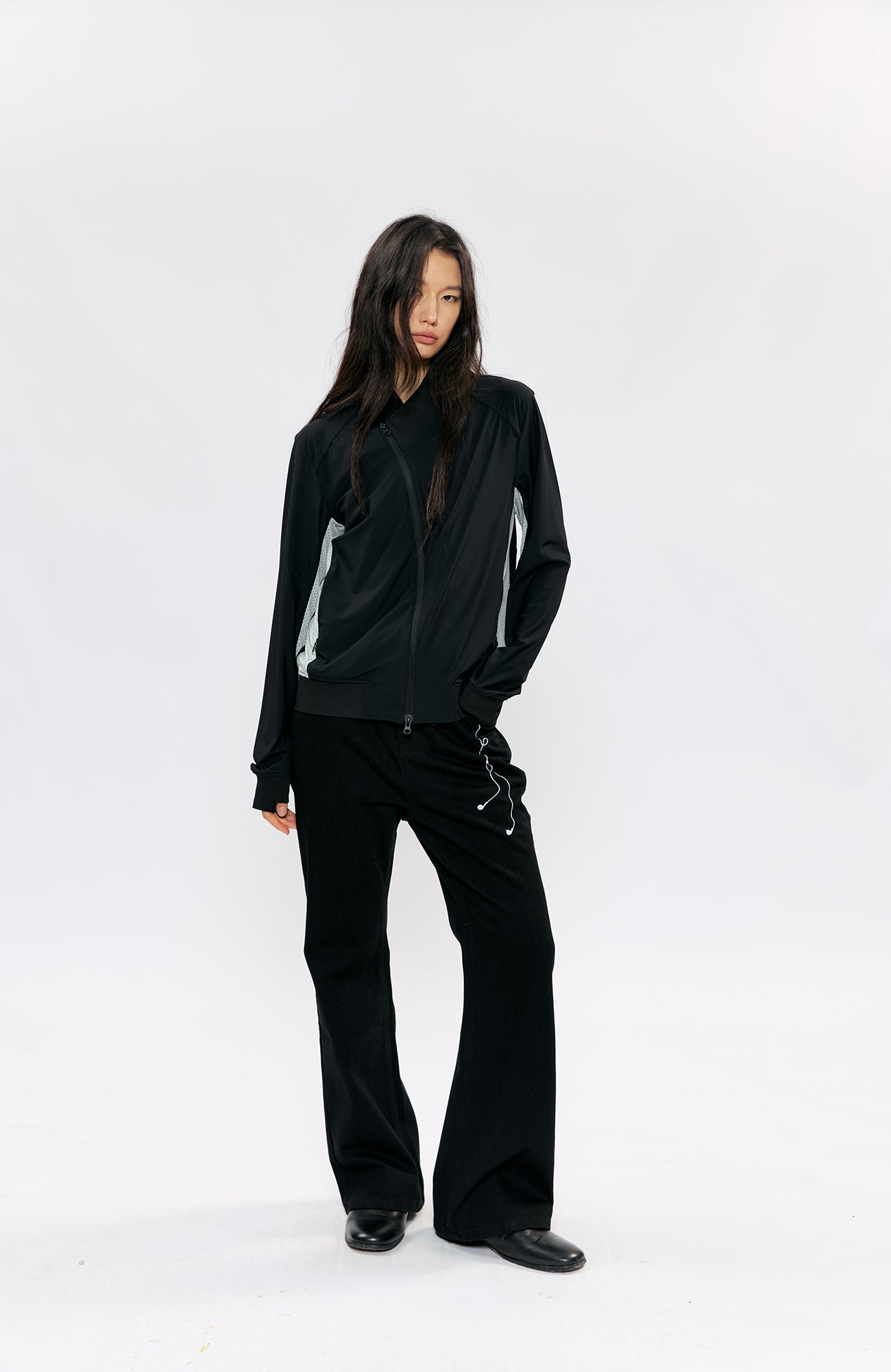 KREATE Asymmetric Zip Slim Sun Shield Jacket, premium urban and streetwear designers apparel on PROJECTISR.com, KREATE