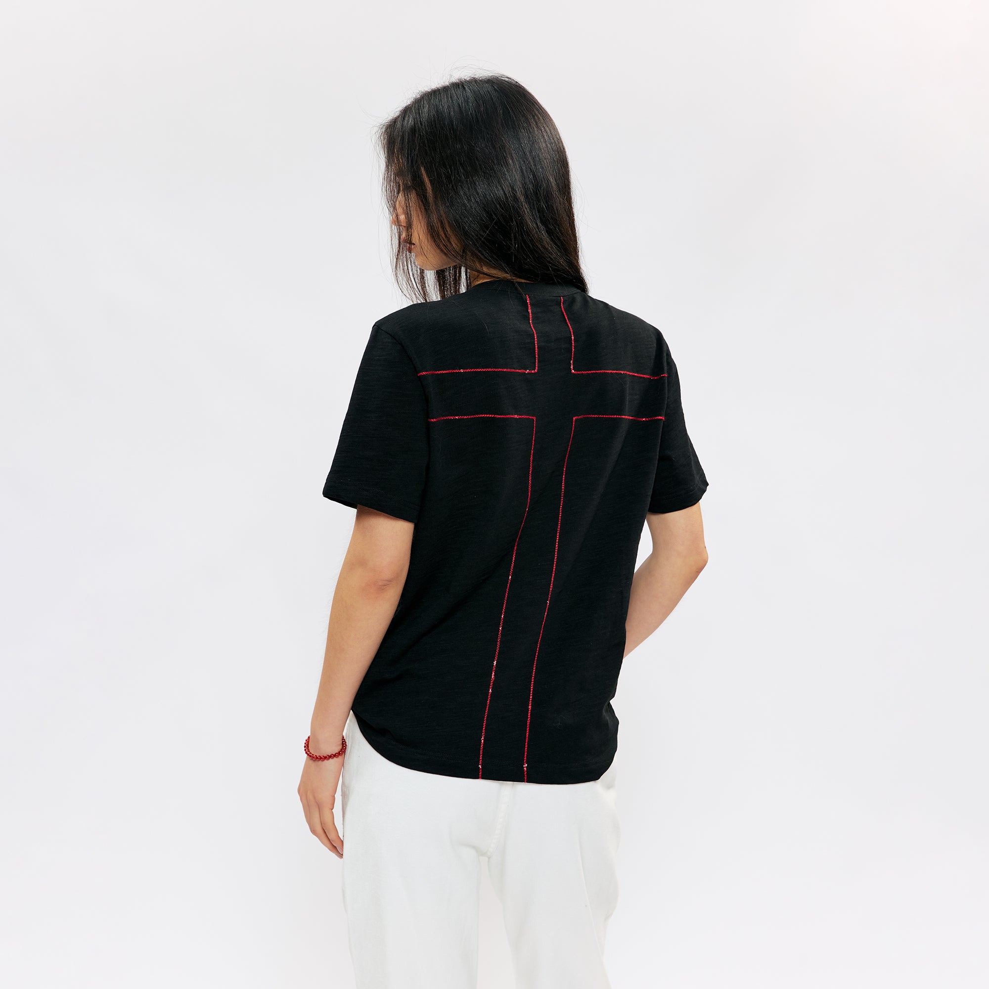 KREATE Cross-Stitch Henley T-Shirt, premium urban and streetwear designers apparel on PROJECTISR.com, KREATE