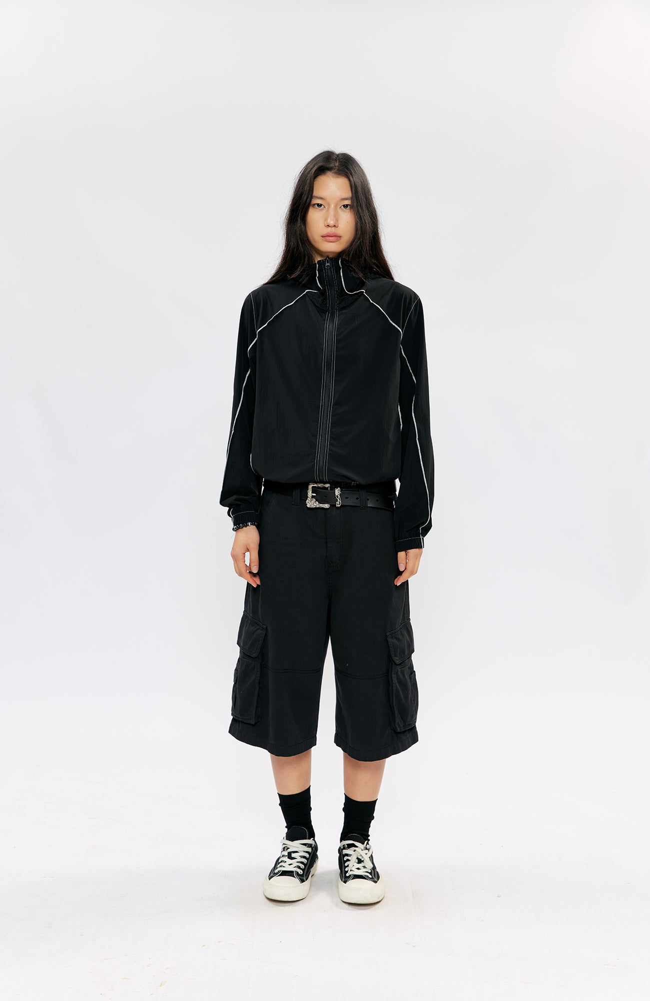 KREATE Contrast-Seam Sun Shield Jacket, premium urban and streetwear designers apparel on PROJECTISR.com, KREATE