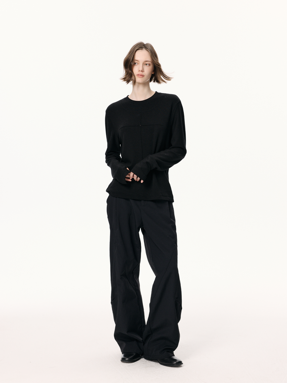 KREATE Splash-Proof Deconstructed Multi-Pocket Pleated Wide-Leg Pants