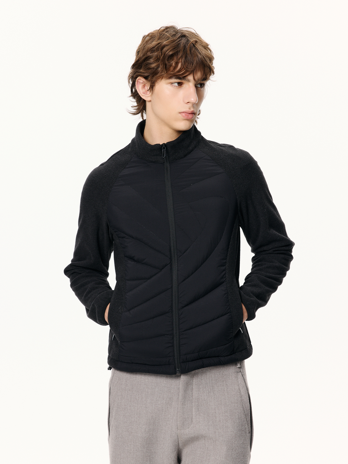 KREATE Ribbed Spliced Goose Down Jacket