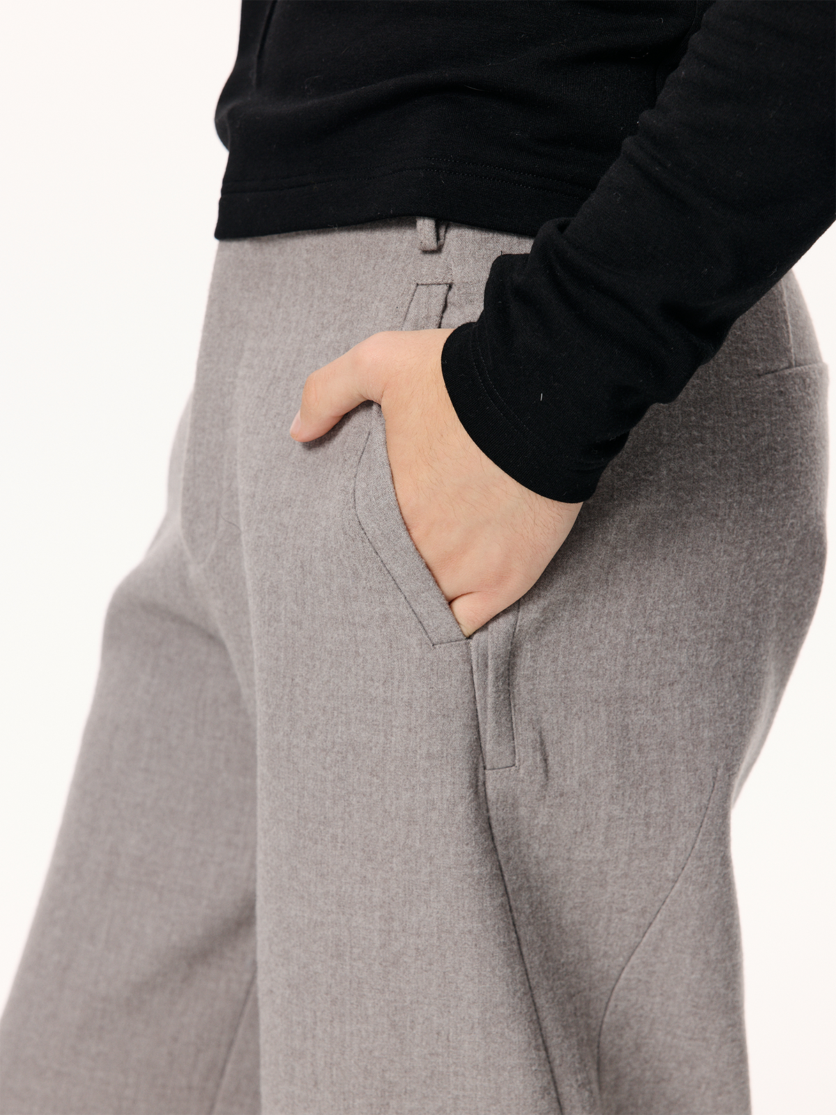 KREATE Linear Splice Flared Trousers