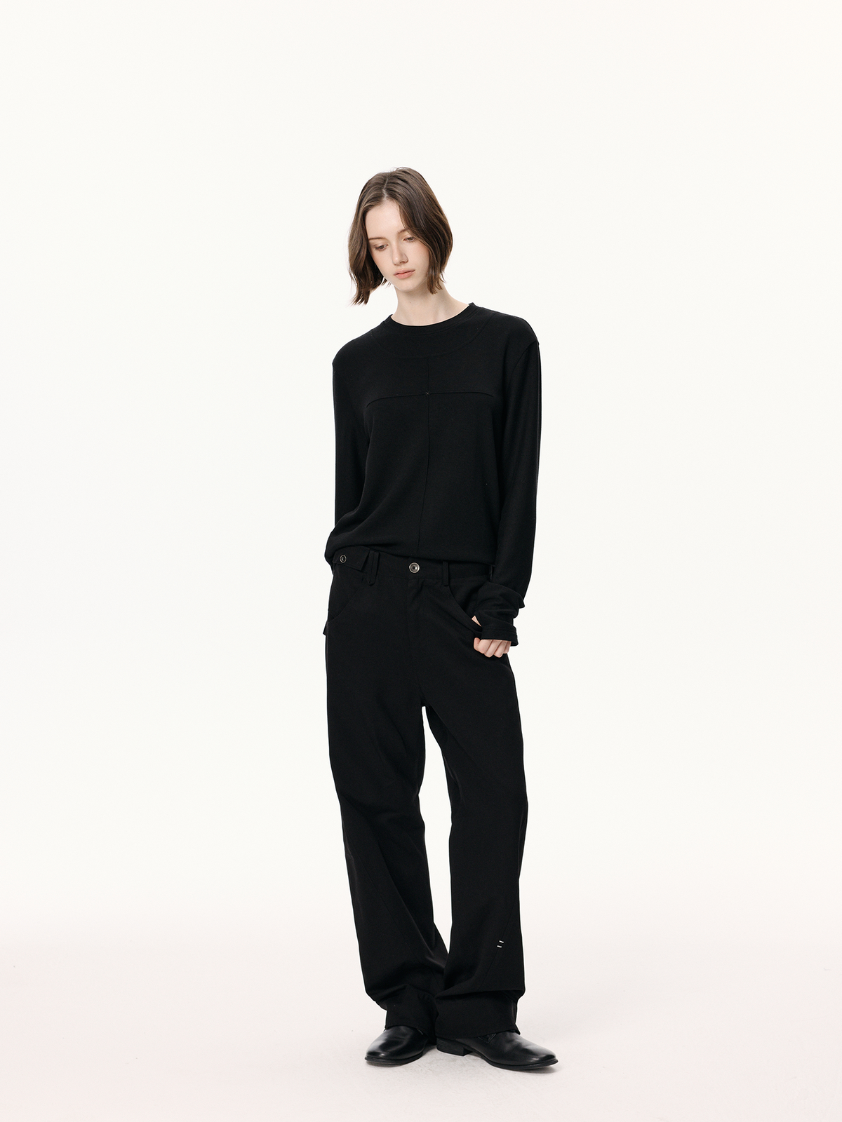 KREATE Spiral-Cut Straight-Leg Trousers