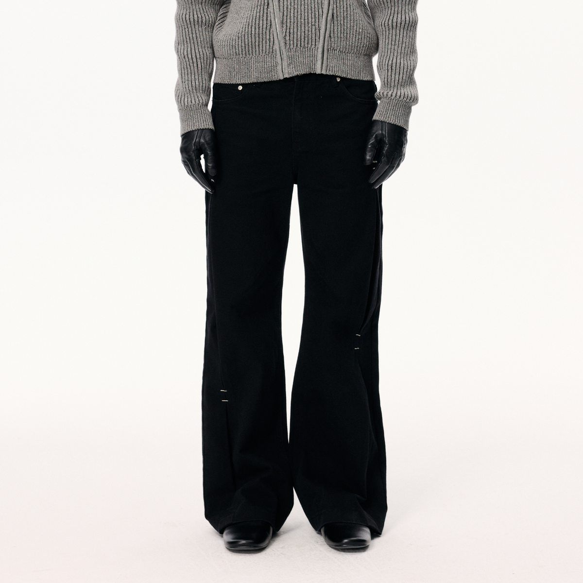 KREATE Pleated Washed Jeans