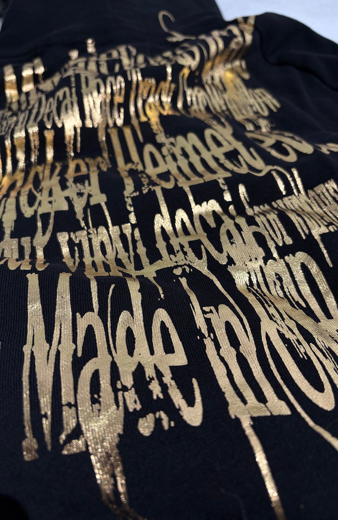 PCCVISION Foil Graphic Slim Zip-Up Hoodie