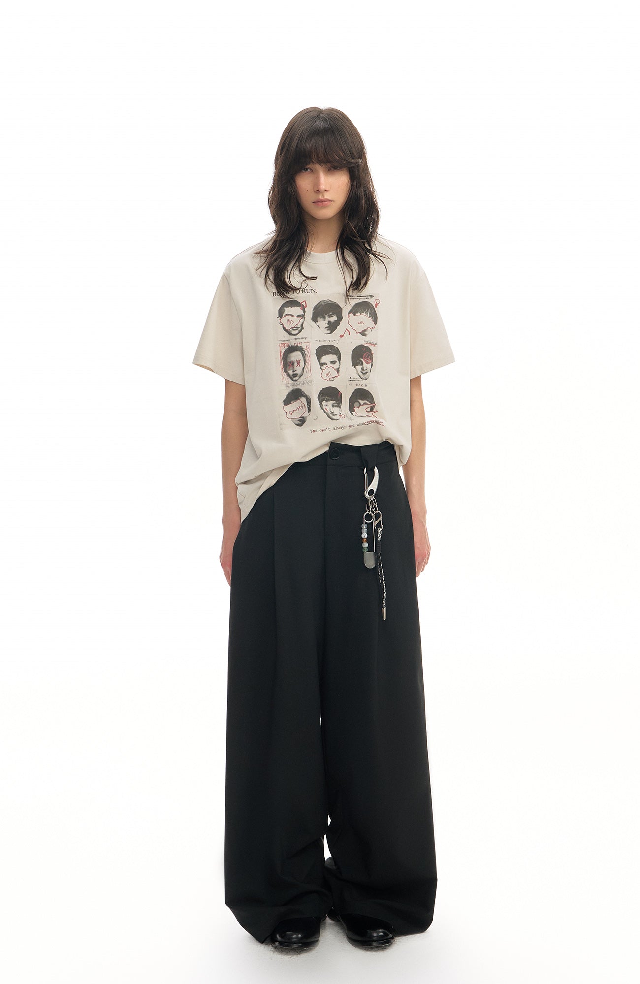 TGNS Pleated Wide-Leg Trousers