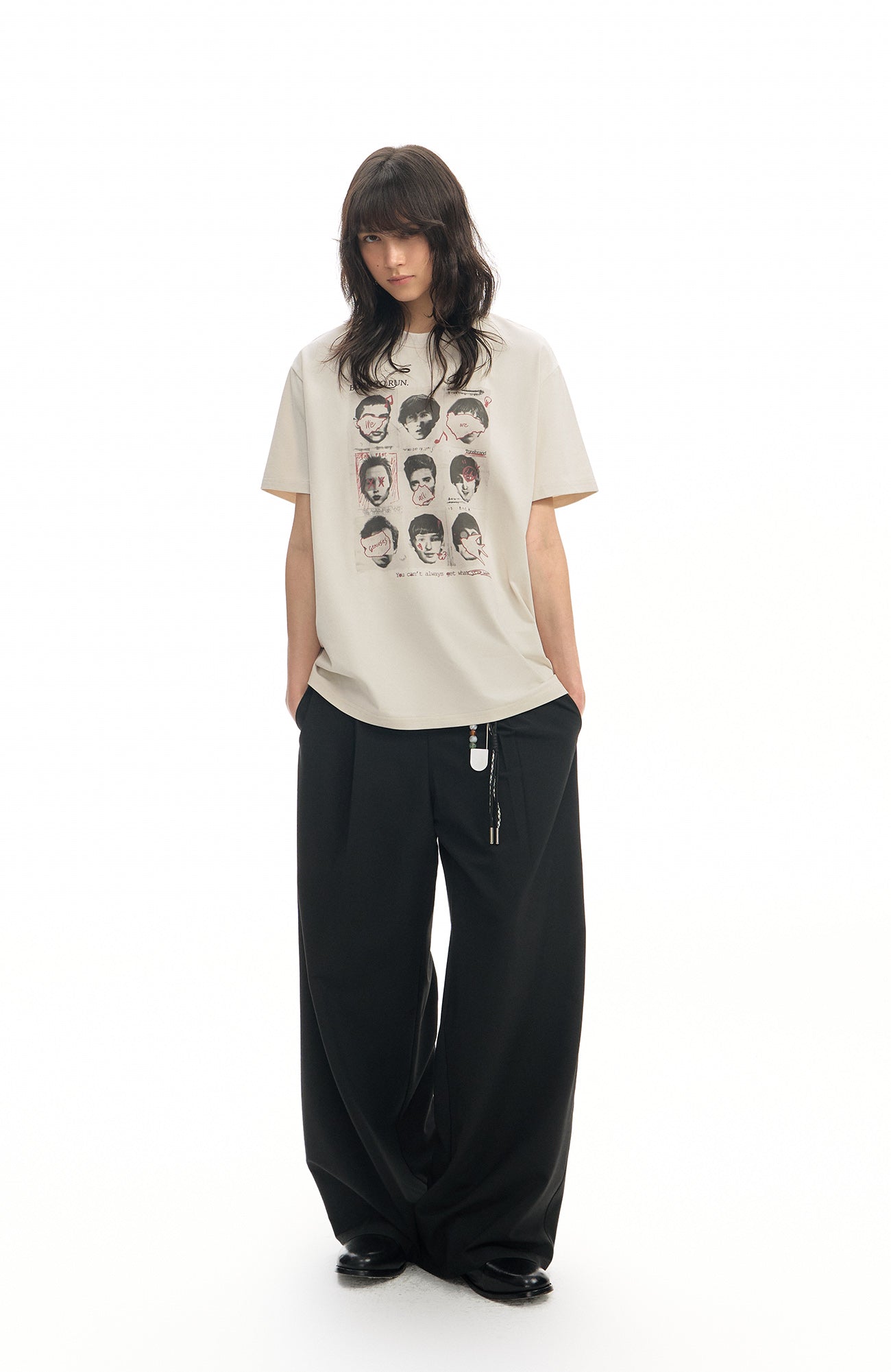 TGNS Pleated Wide-Leg Trousers