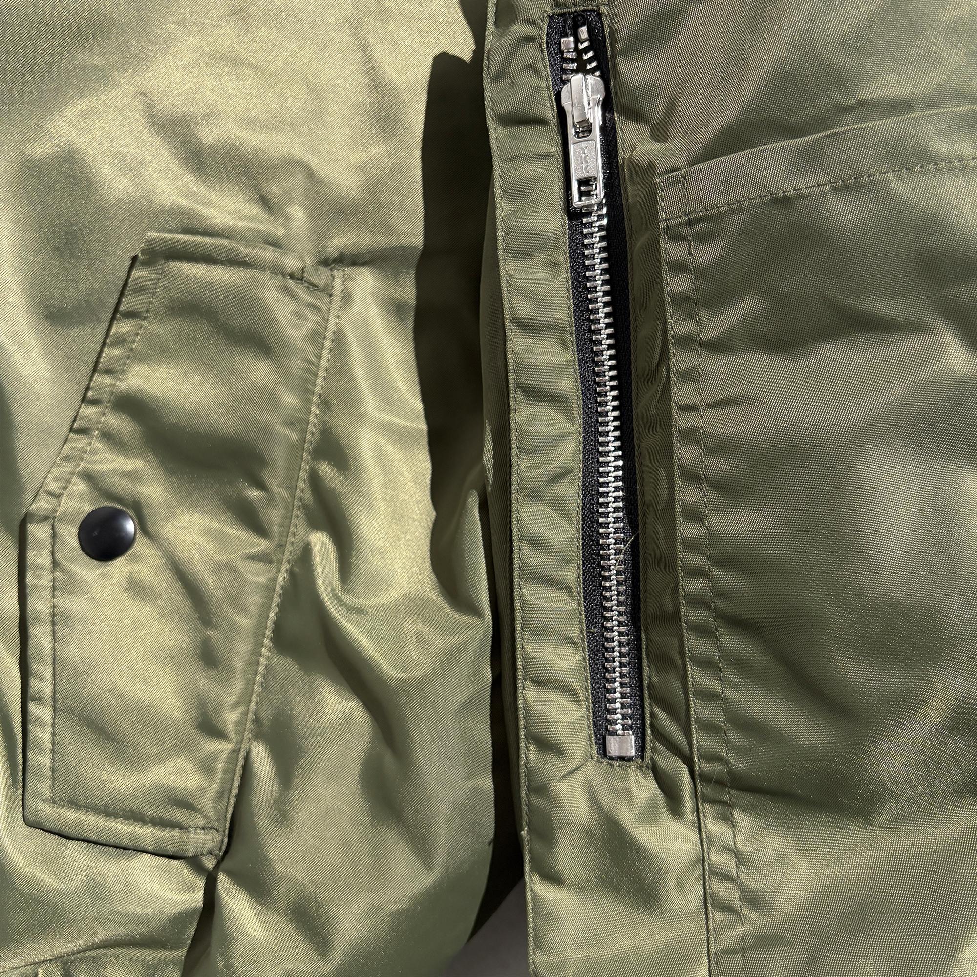 PCCVISION Tribal Embroidered Bomber Jacket Green