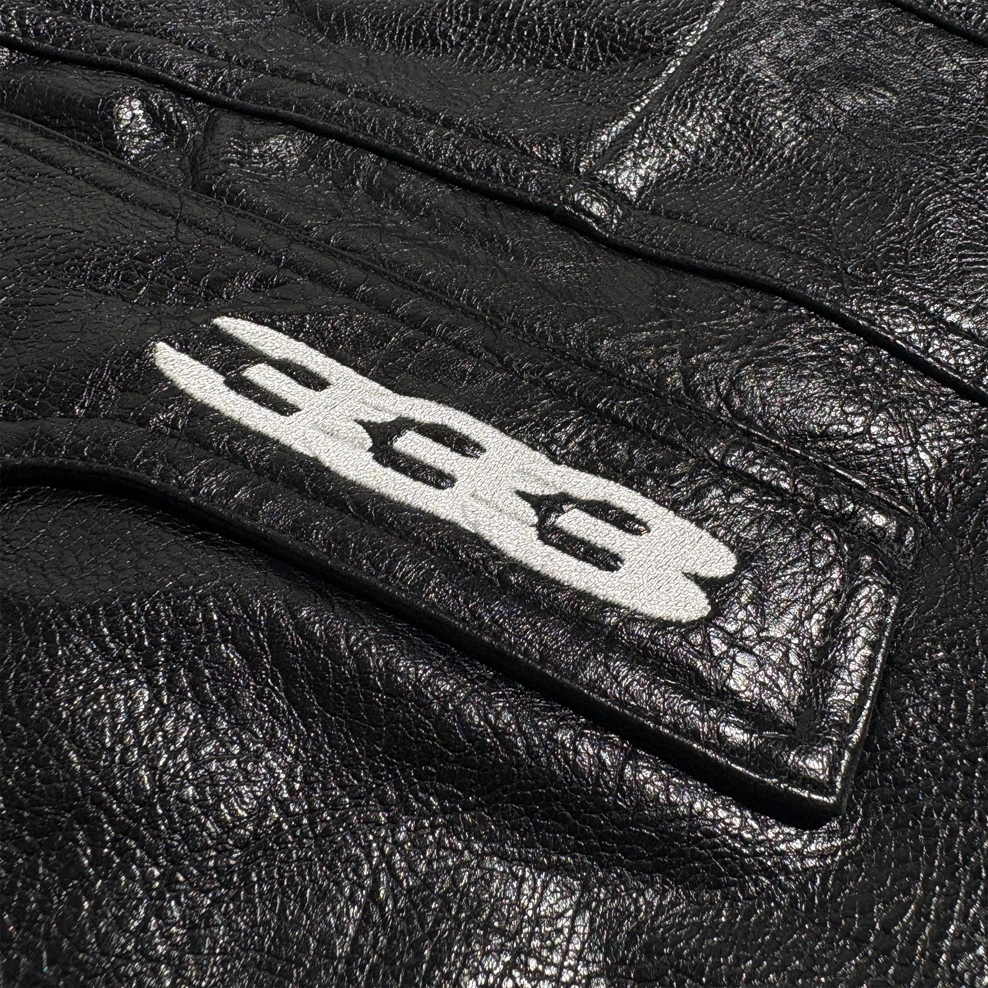 PCCVISION Contrast Panel Moto PU Pants