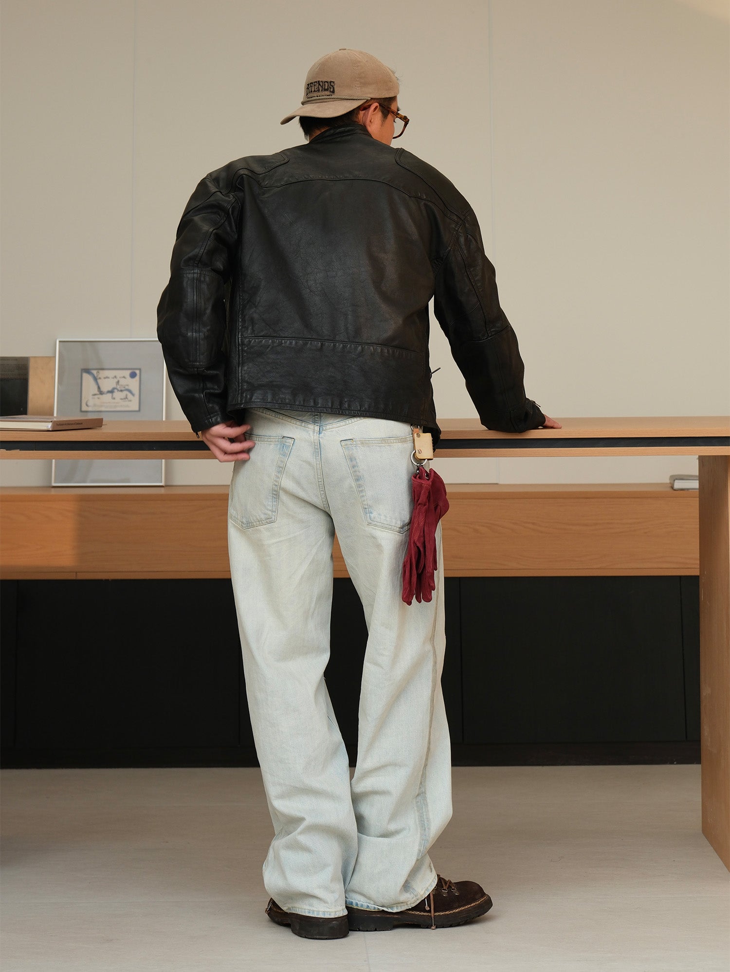 NEIGBORL Retro Washed Distressed Straight-Leg Jeans, premium urban and streetwear designers apparel on PROJECTISR.com, NEIGBORL