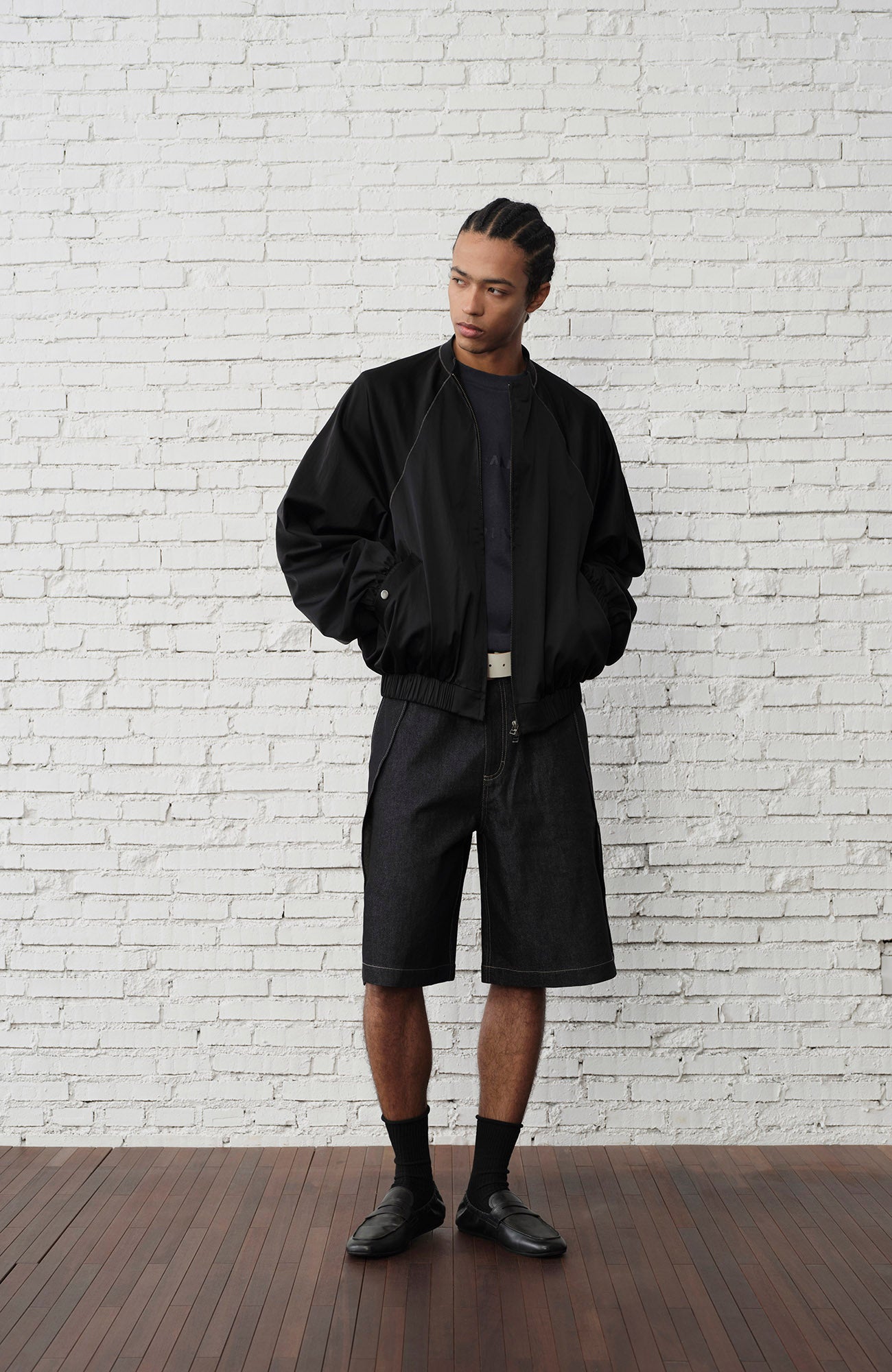 ORGANIC Raglan-Sleeve Satin Zip Jacket, premium urban and streetwear designers apparel on PROJECTISR.com, ORGANIC EMOTION