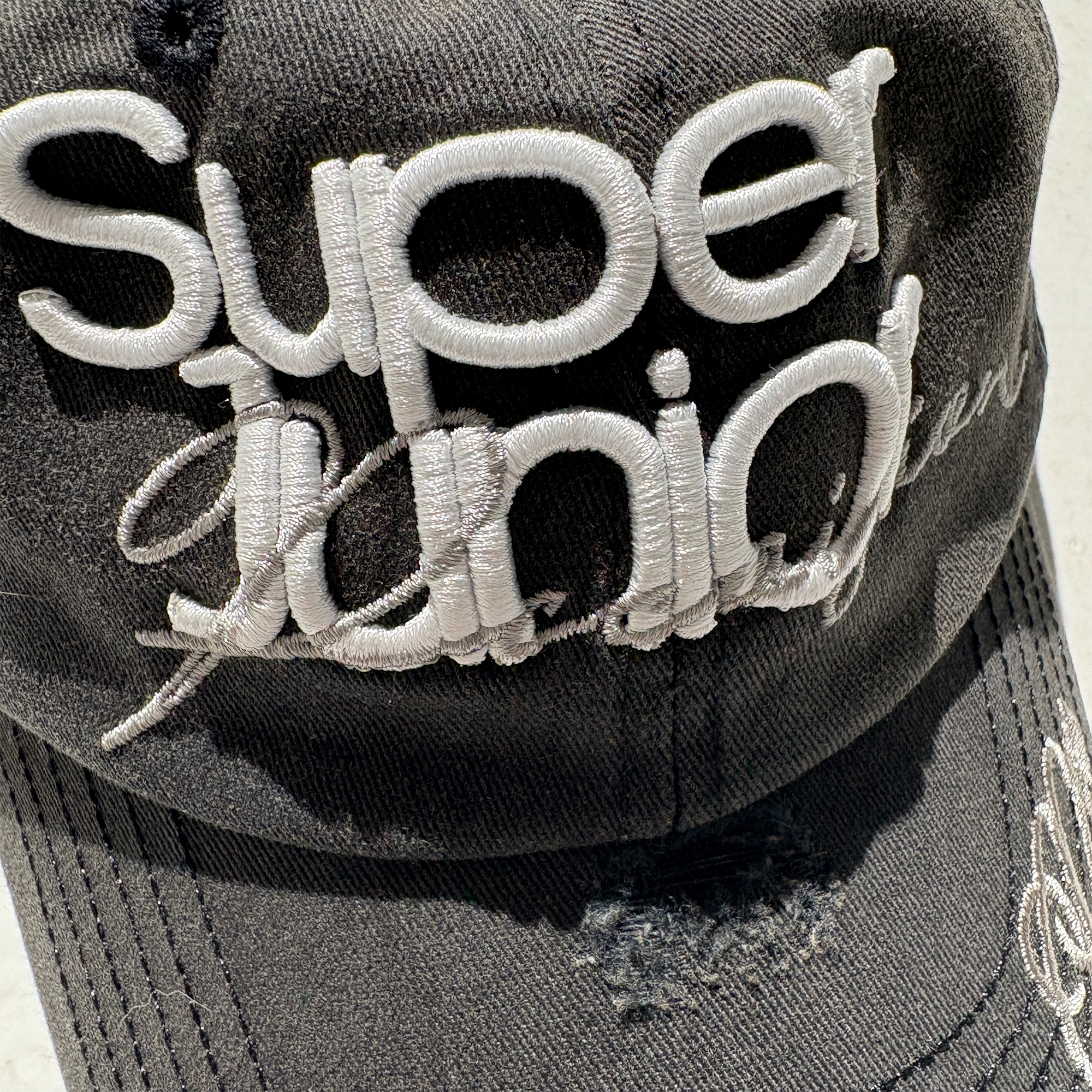 PCCVISION Washed Distressed Embroidered Cap