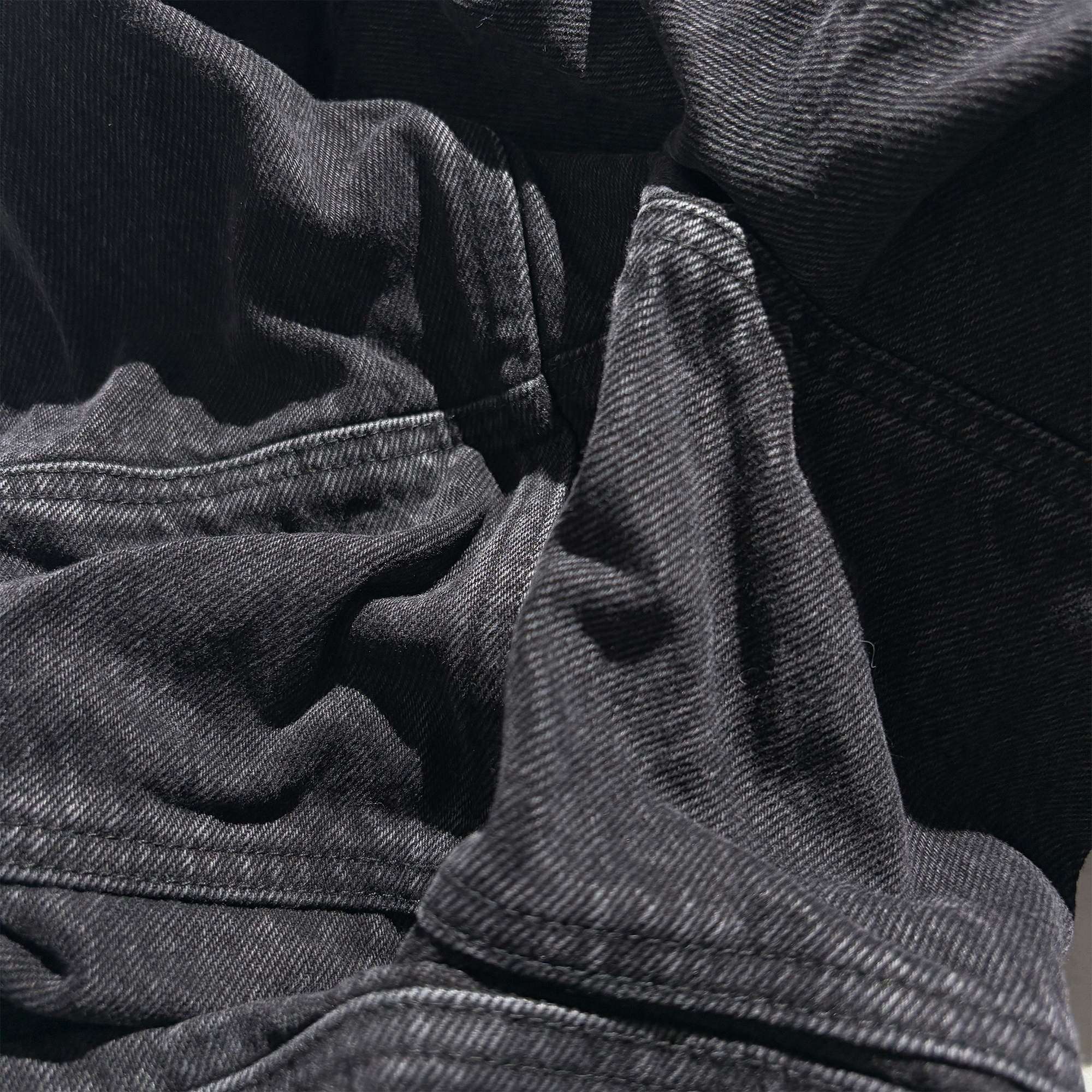 PCCVISION Distressed Wrinkled Stacked Baggy Jeans