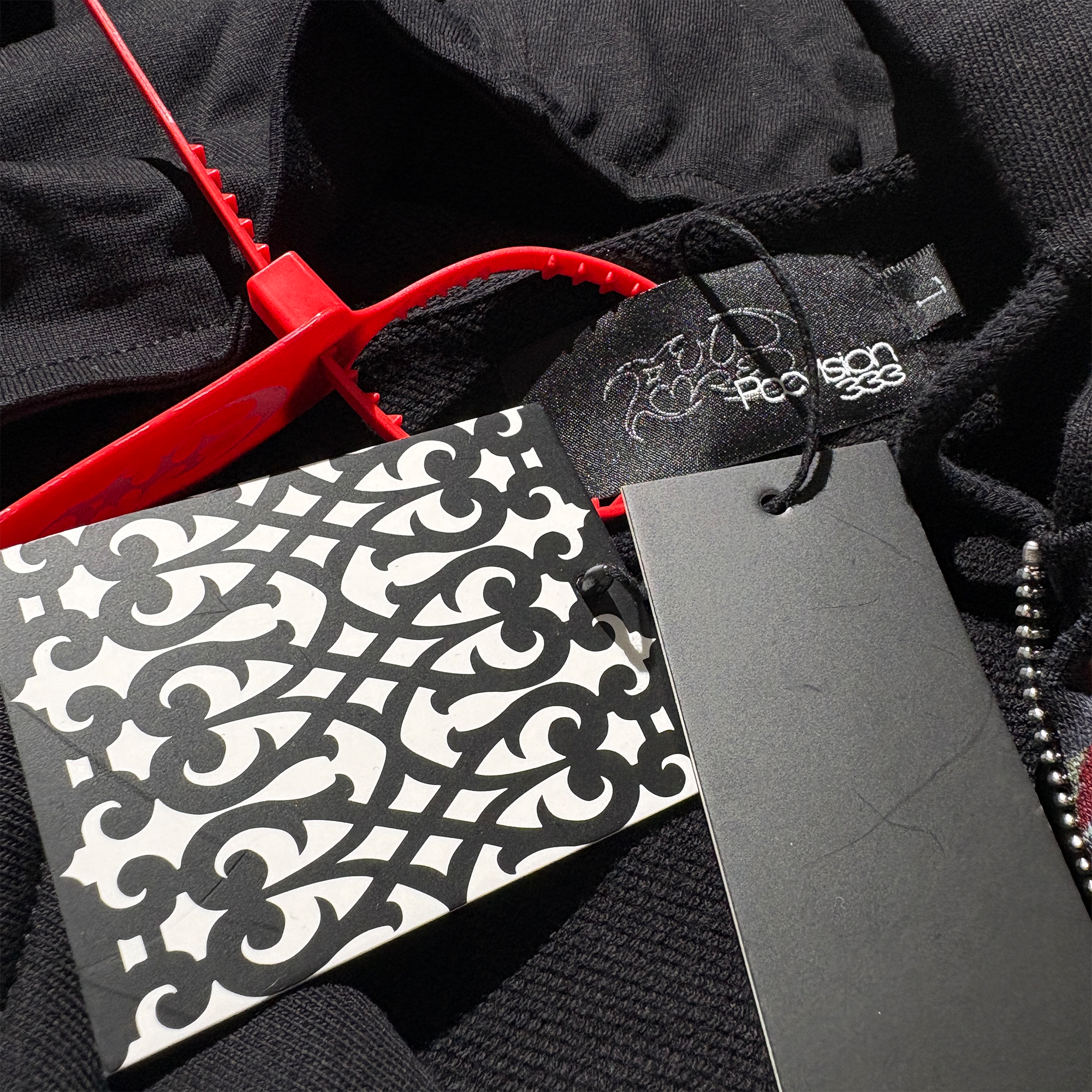 PCCVISION Flame Embroidered Mask Hooded Jacket