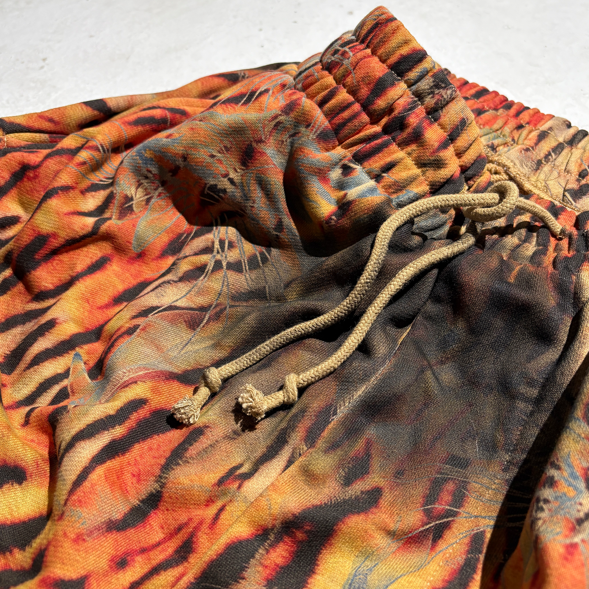 PCCVISION Full-Print Washed Drawstring Sweatpants