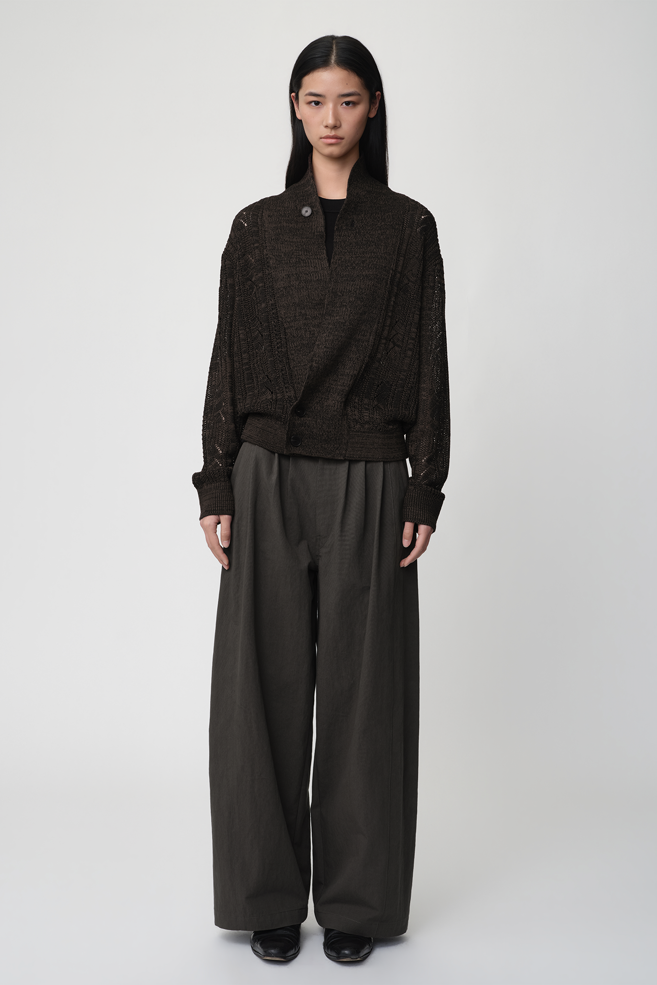 OPICLOTH Retro Pleated Wide-Leg Trousers, premium urban and streetwear designers apparel on PROJECTISR.com, OPICLOTH