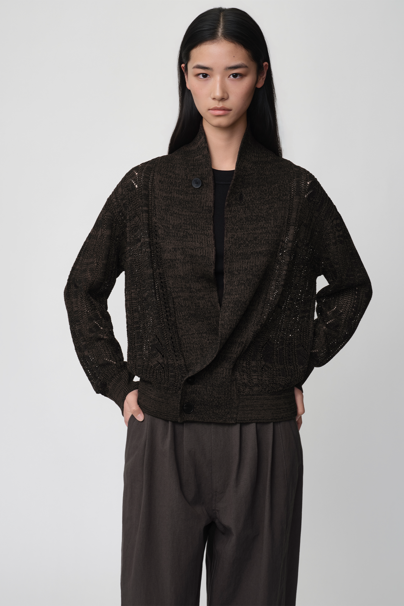 OPICLOTH Slouchy Open-Knit Cardigan, premium urban and streetwear designers apparel on PROJECTISR.com, DND4DES