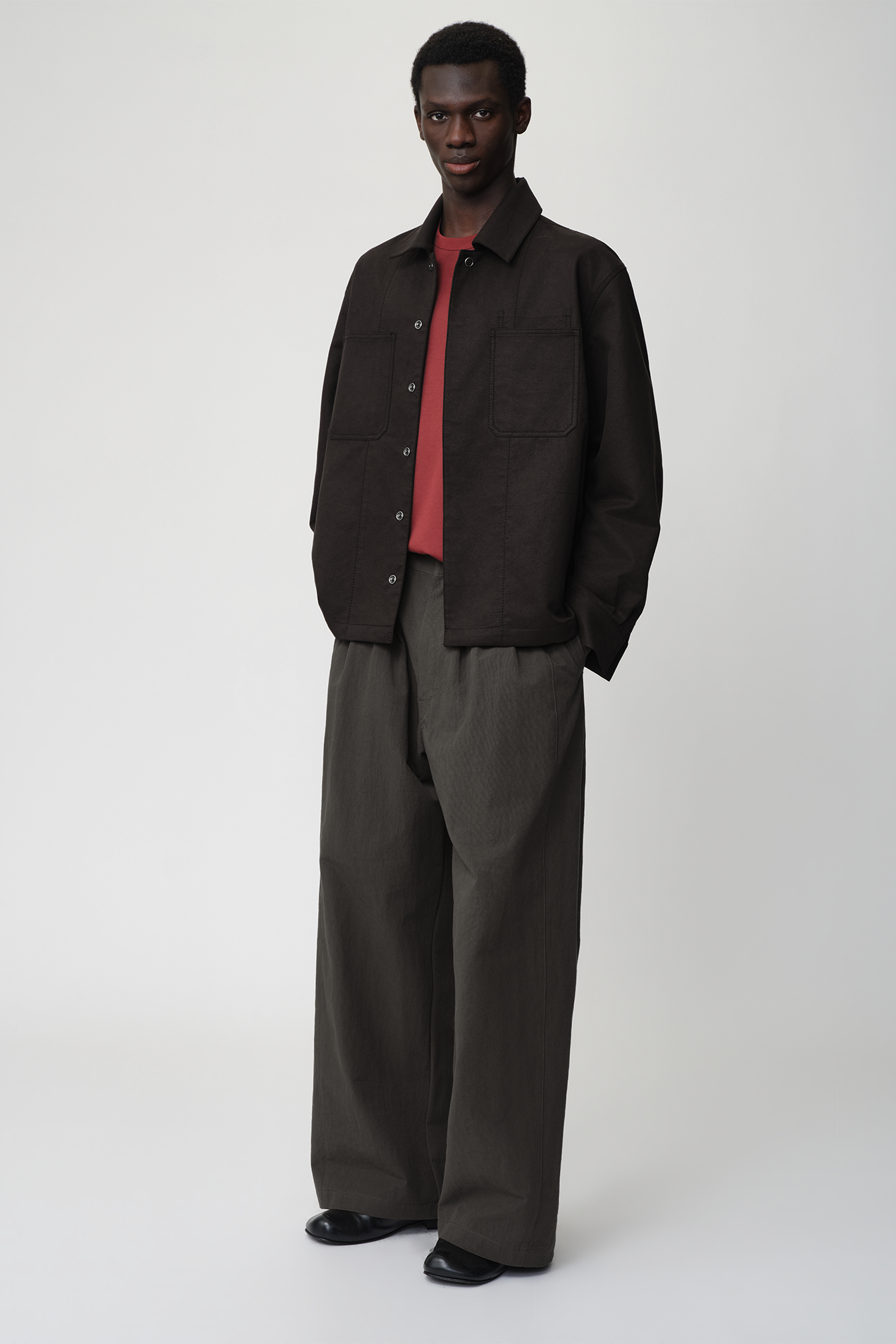 OPICLOTH Retro Pleated Wide-Leg Trousers, premium urban and streetwear designers apparel on PROJECTISR.com, OPICLOTH