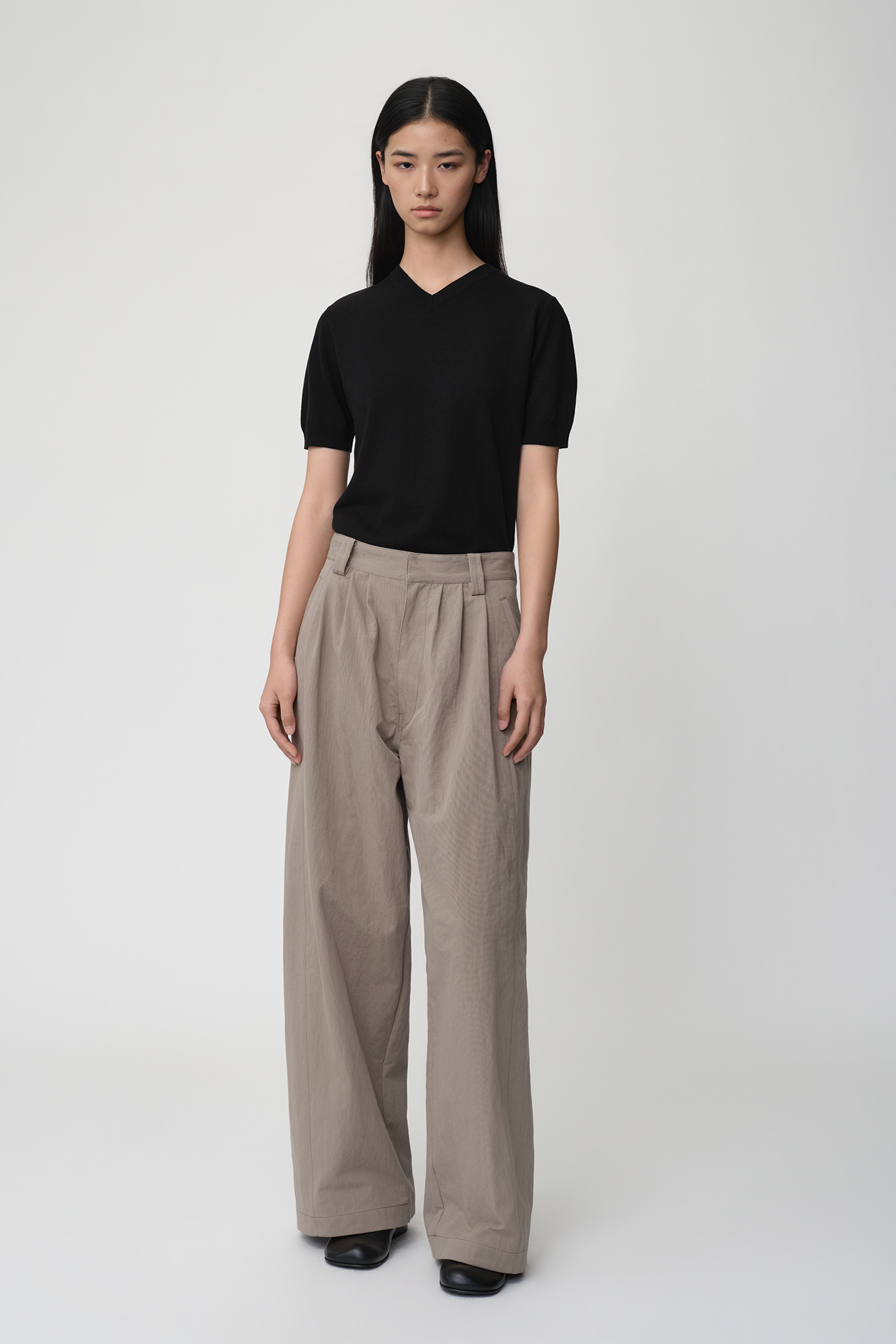 OPICLOTH Retro Pleated Wide-Leg Trousers, premium urban and streetwear designers apparel on PROJECTISR.com, OPICLOTH