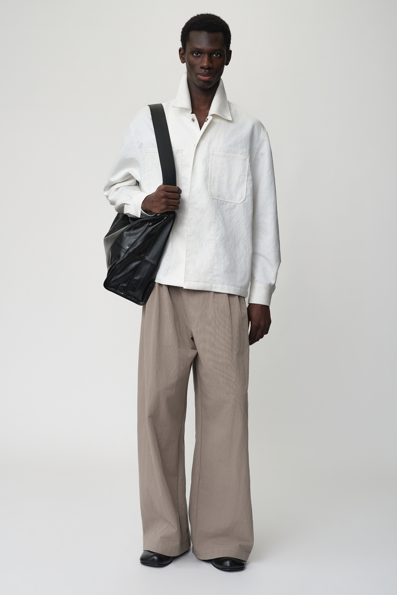 OPICLOTH Retro Pleated Wide-Leg Trousers, premium urban and streetwear designers apparel on PROJECTISR.com, OPICLOTH